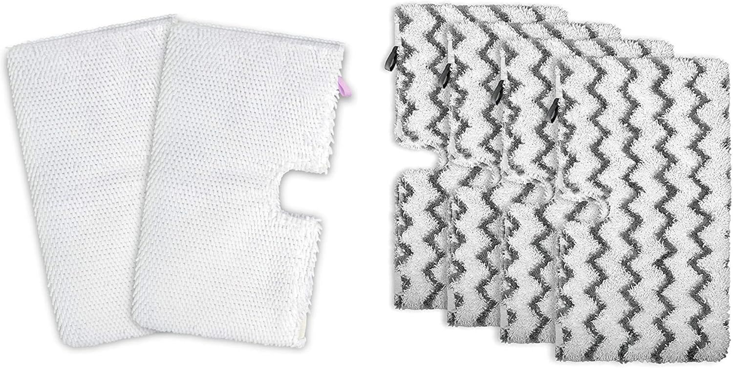 6 Pack Steam Mop Pad or Shark Steam Pocket Mops S3500 Series S3501 S3601 S3550 S3901 S3801 SE450 S3801CO S3601D (2 Sot mop pad+4 scrubby mop pad) - Image 1