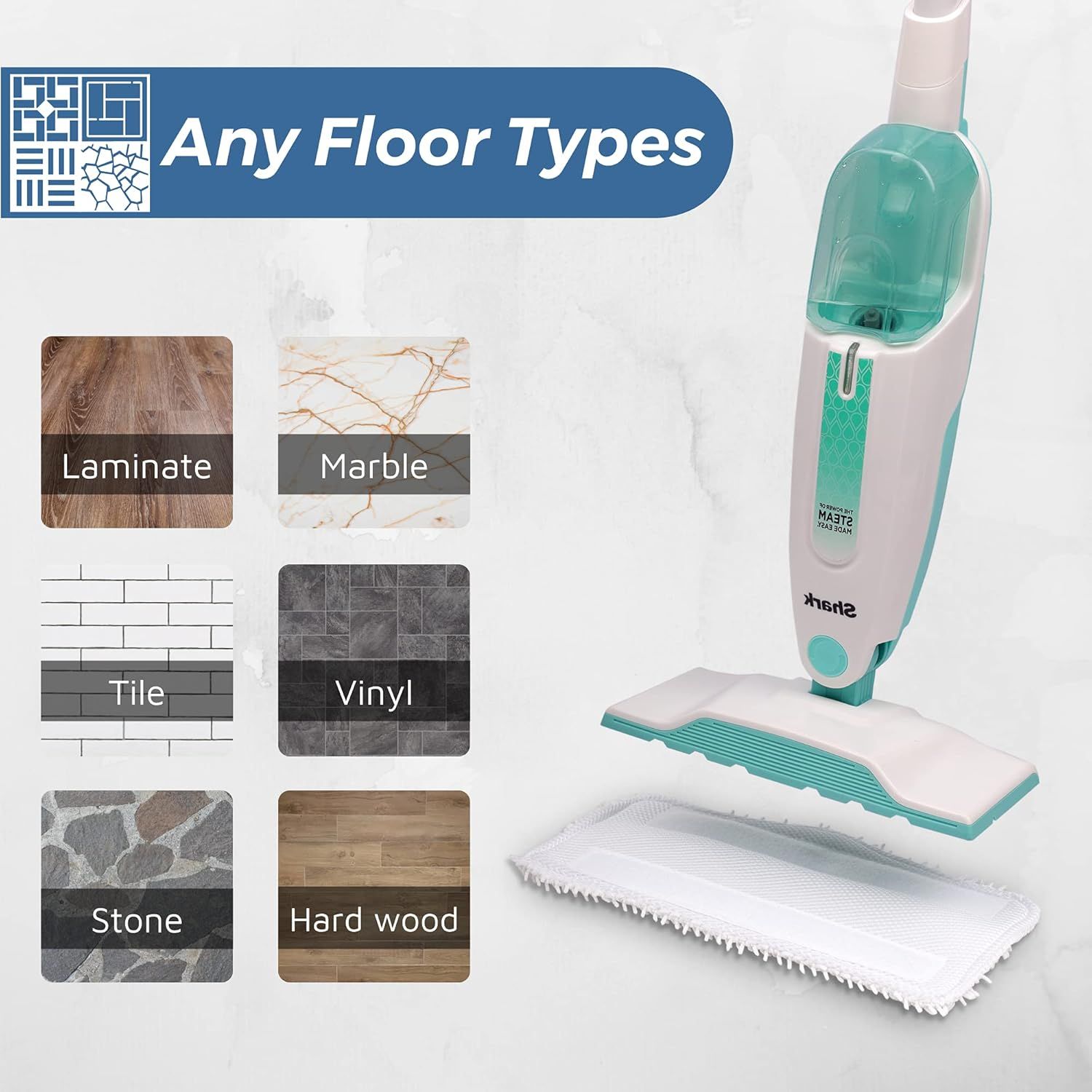 8 Pack Steam Mop Pads or Shark S1000 Series (4 Sot + 4 Scrub Pads) - Image 6
