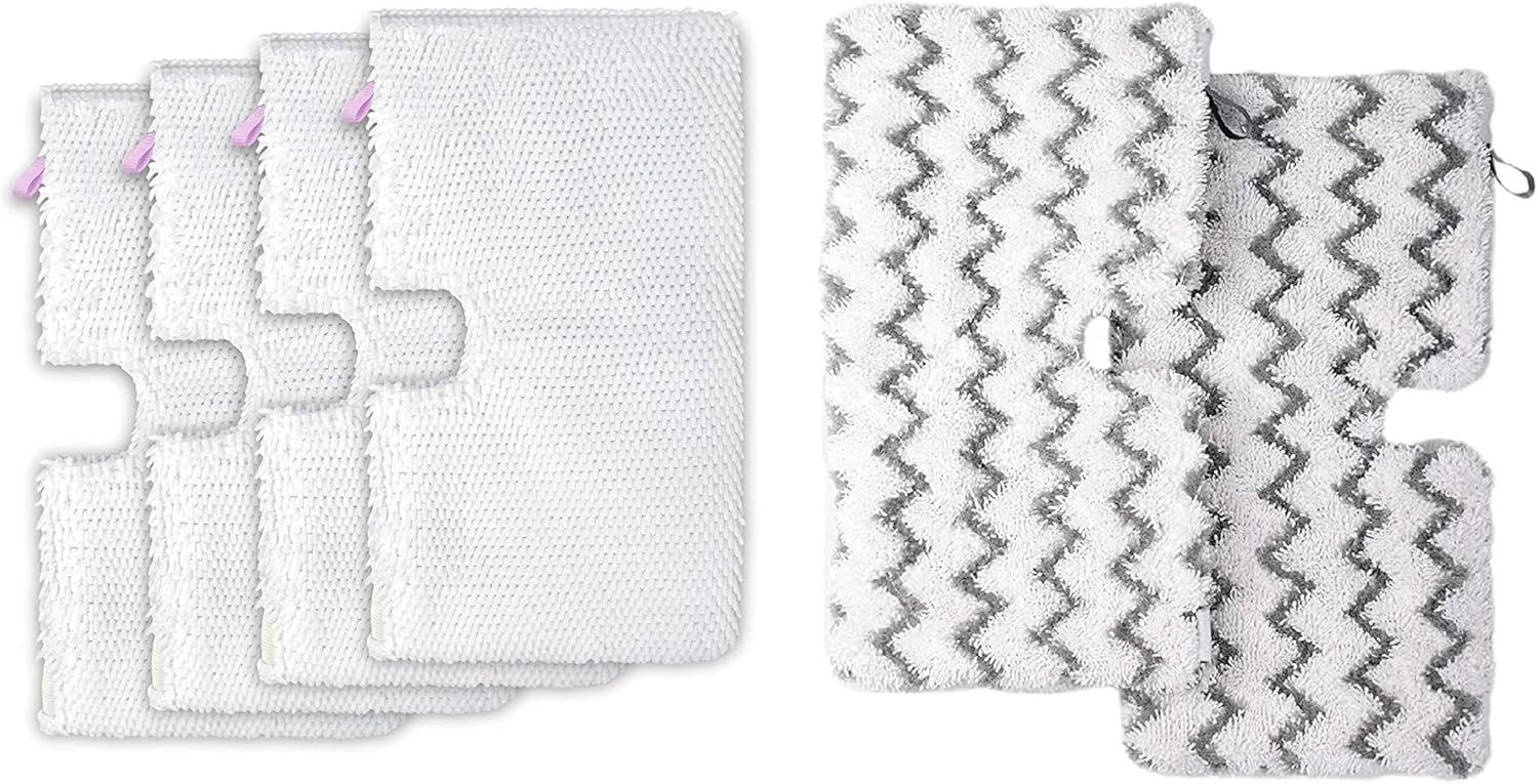 4 Pack + 2 Pack Replacement Microiber Mop Pad or Shark Steam Pocket Mops S3500 Series S3501 S3601 S3550 S3901 S3801 SE450 S3801CO S3601D (4 sot mop pad+2 scrubby mop pad) - Image 1