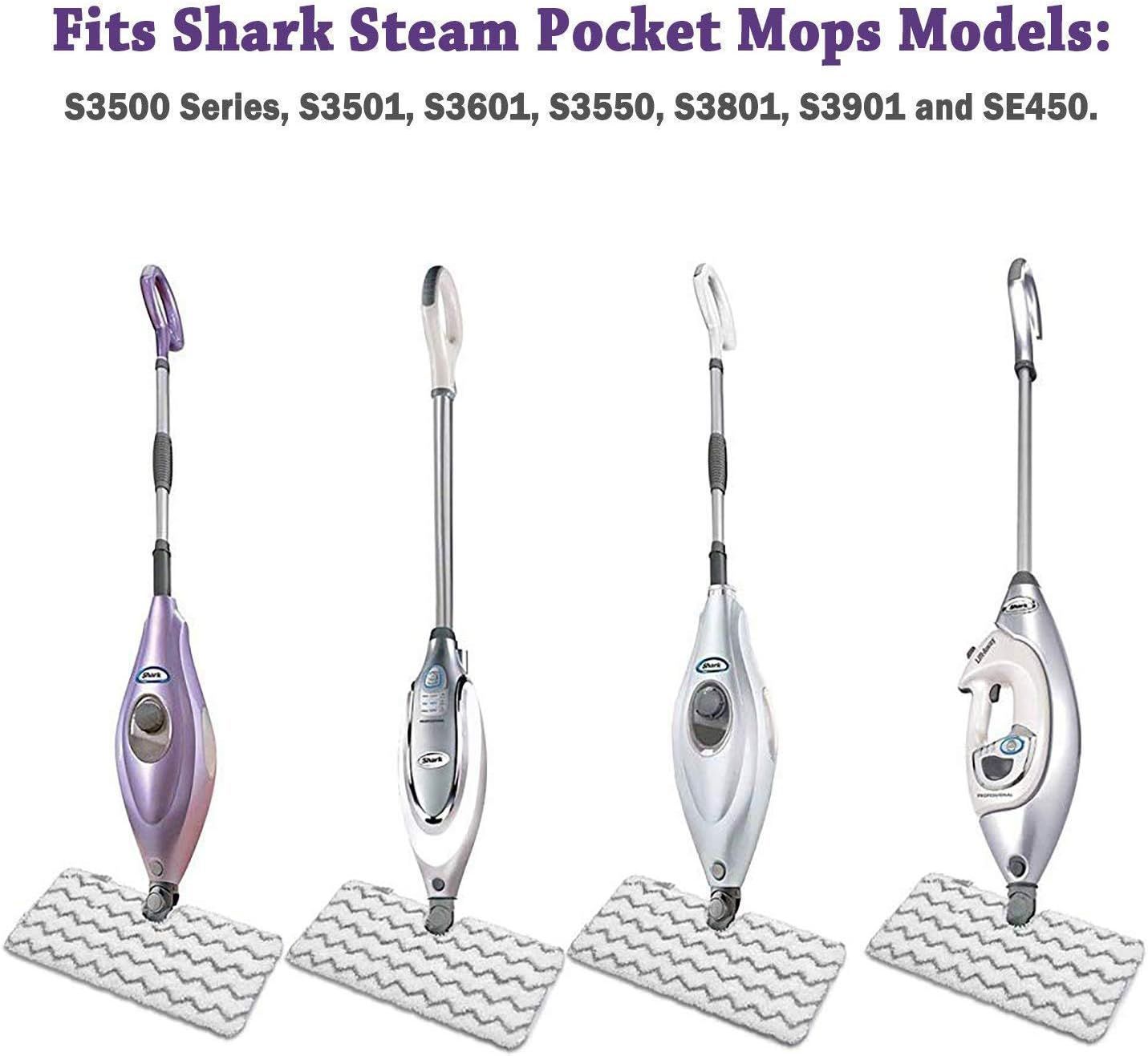 4 Pack + 2 Pack Replacement Microiber Mop Pad or Shark Steam Pocket Mops S3500 Series S3501 S3601 S3550 S3901 S3801 SE450 S3801CO S3601D (4 sot mop pad+2 scrubby mop pad) - Image 8