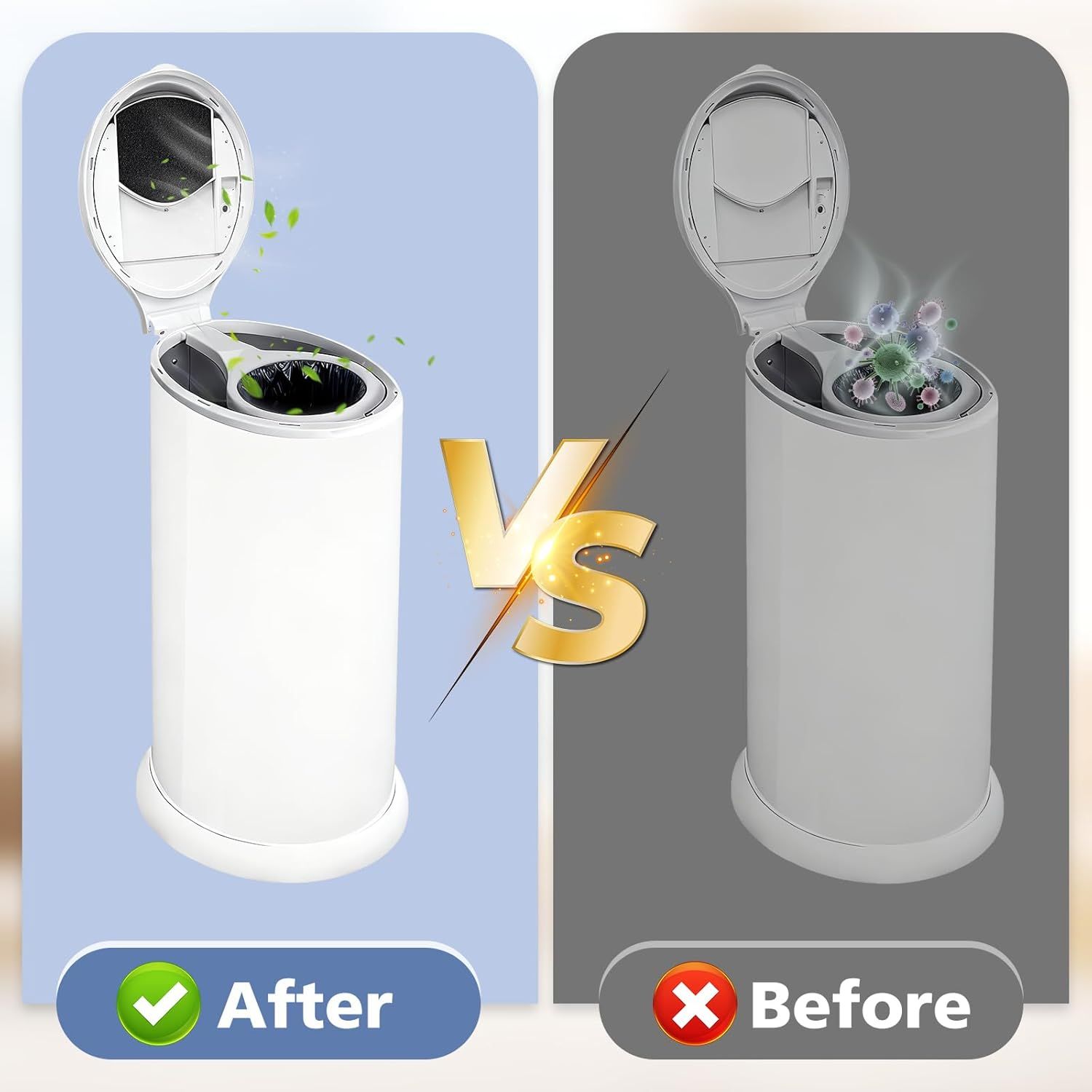 12 Pack Baby Diaper Pail Deodorizer Reills or Ubbi Diaper Pail, Activated Charcoal Odor Absorber ilters Compatible with Ubbi Steel Diaper Pail - Image 4