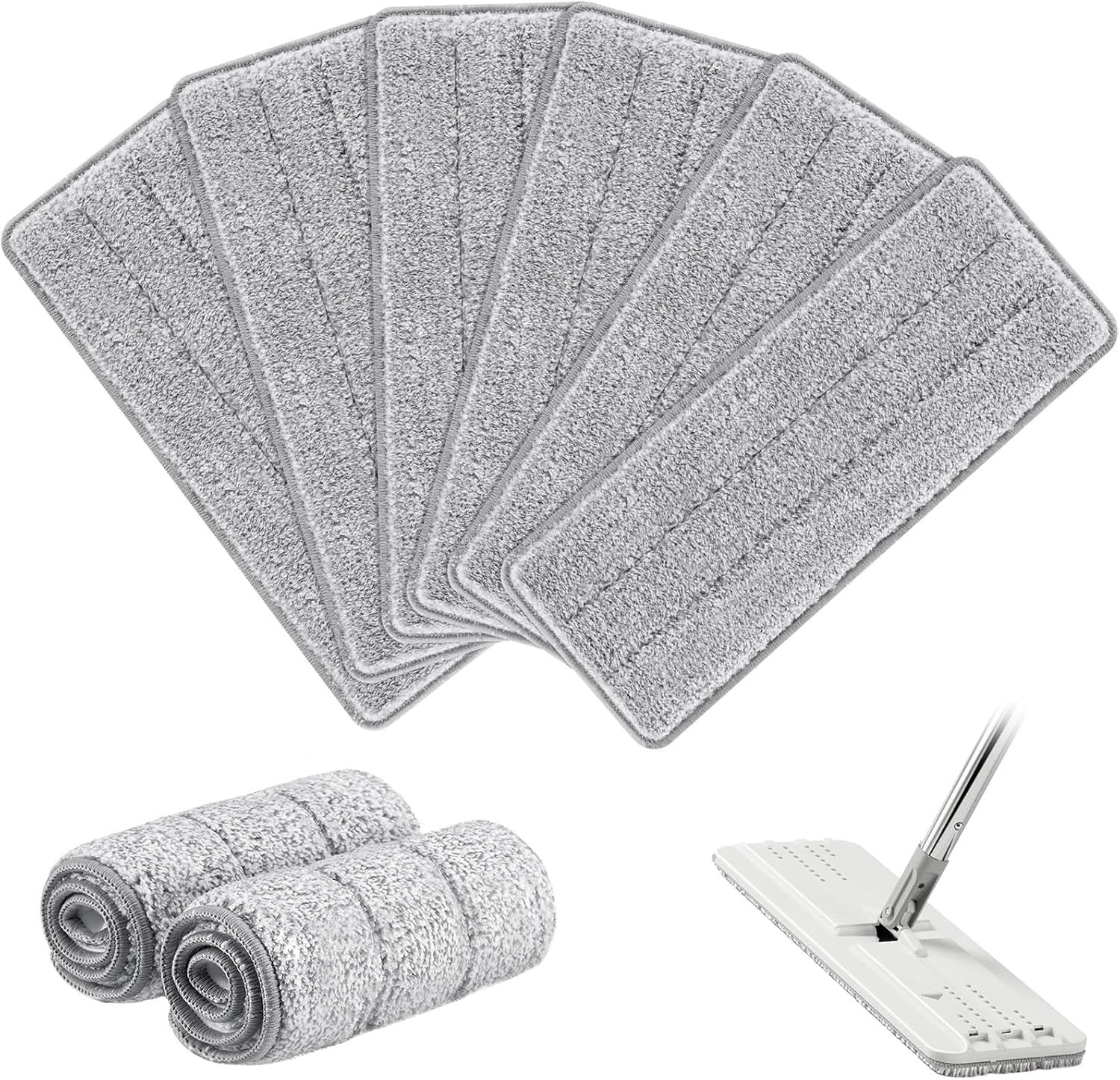 lat Mop Head Replacement Pads Compatible with Joy-MOOP Mop and Bucket Set, Reusable Washable Squeeze Microiber Mop Reills or Oshang Bosheng Mop - 13