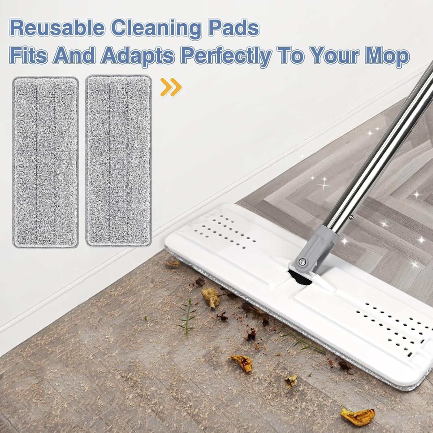 lat Mop Head Replacement Pads Compatible with Joy-MOOP Mop and Bucket Set, Reusable Washable Squeeze Microiber Mop Reills or Oshang Bosheng Mop - 13