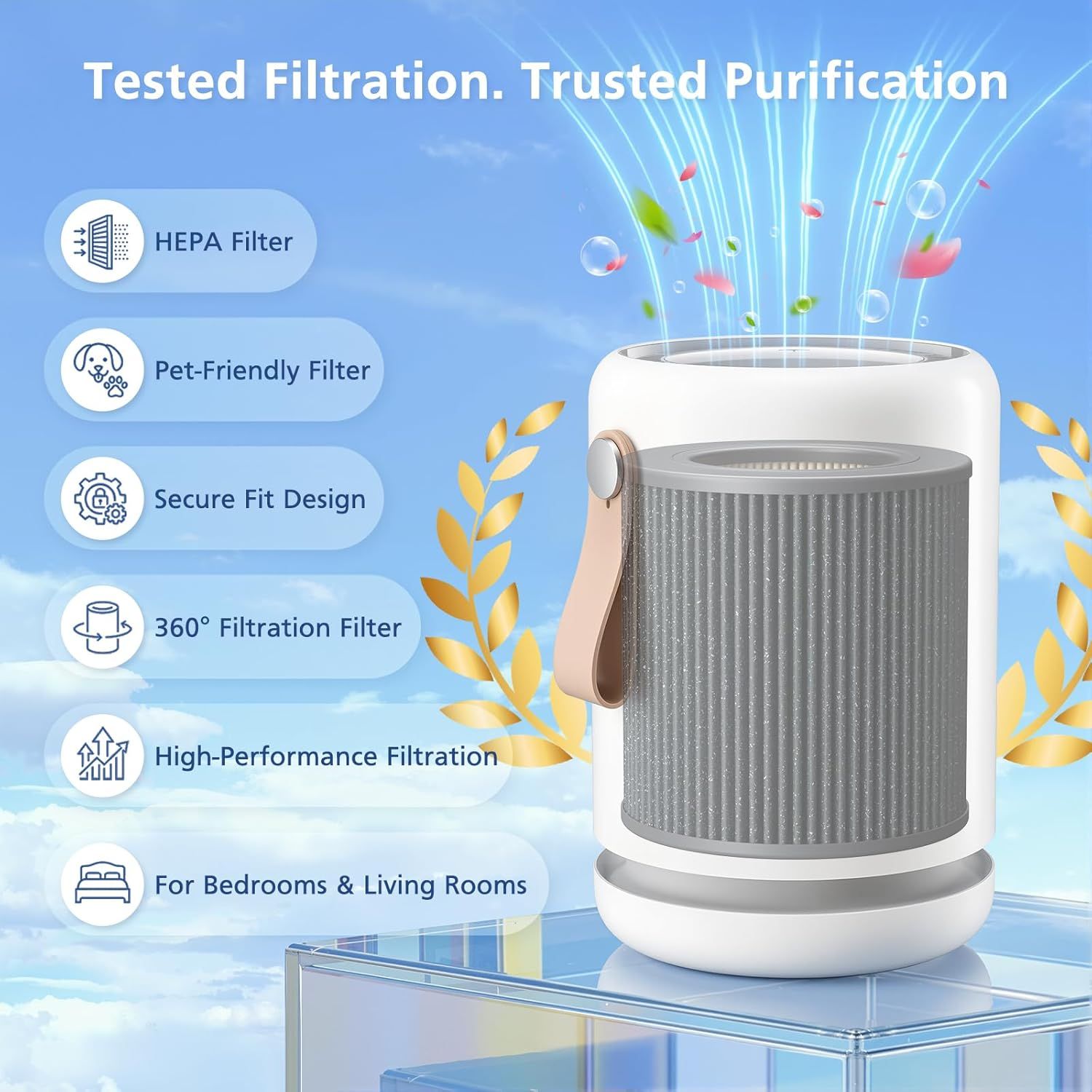 Air Mini Replacement ilter Compatible with Molekule Air Mini and Air Mini+ Air Puriiers,3-in-1 HEPA and Activated Carbon ilter or Home, Dust, Smoke & VOCs, 2-Pack - Image 6