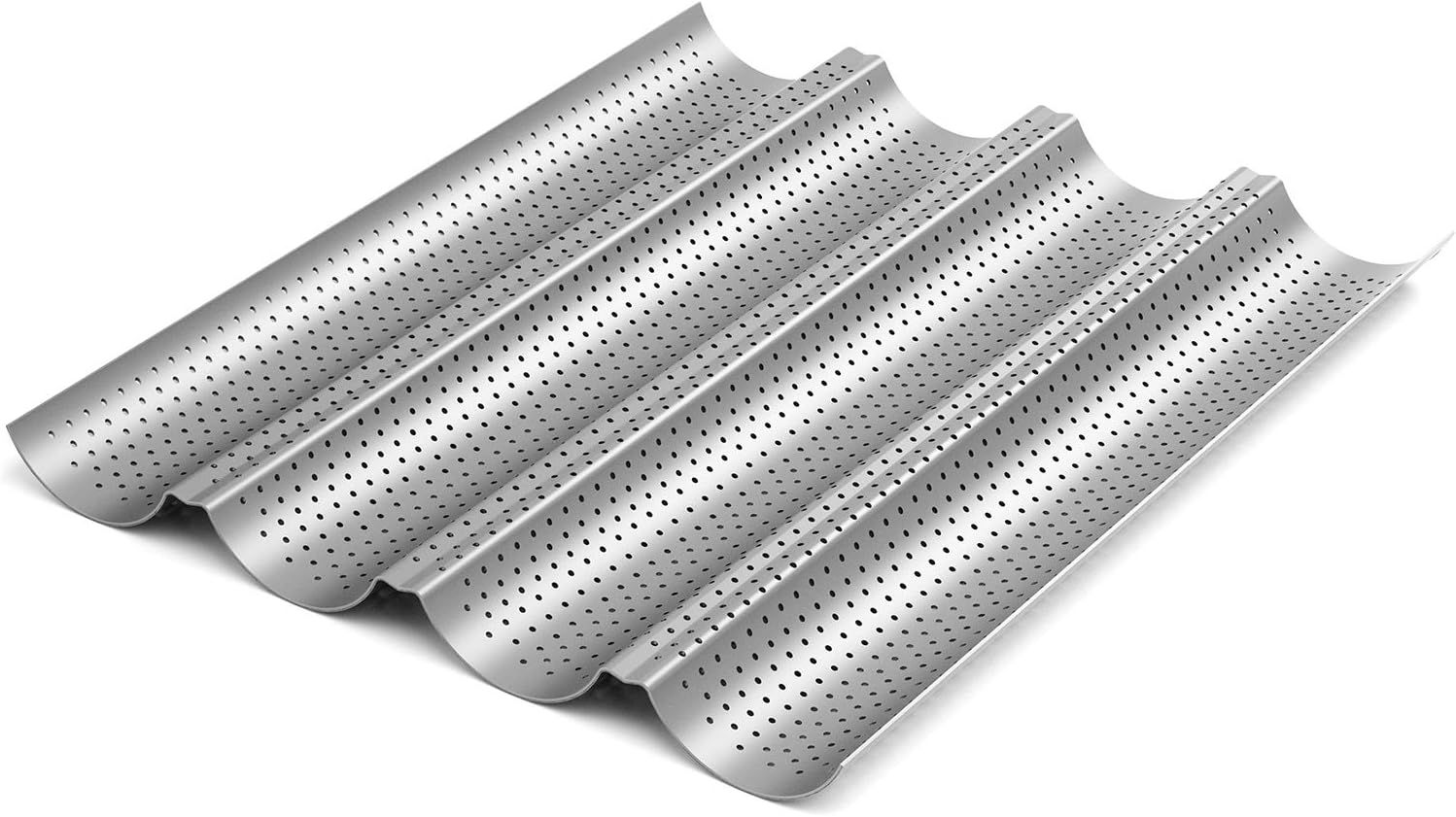 2 Pack Nonstick Perorated Baguette Pan 15