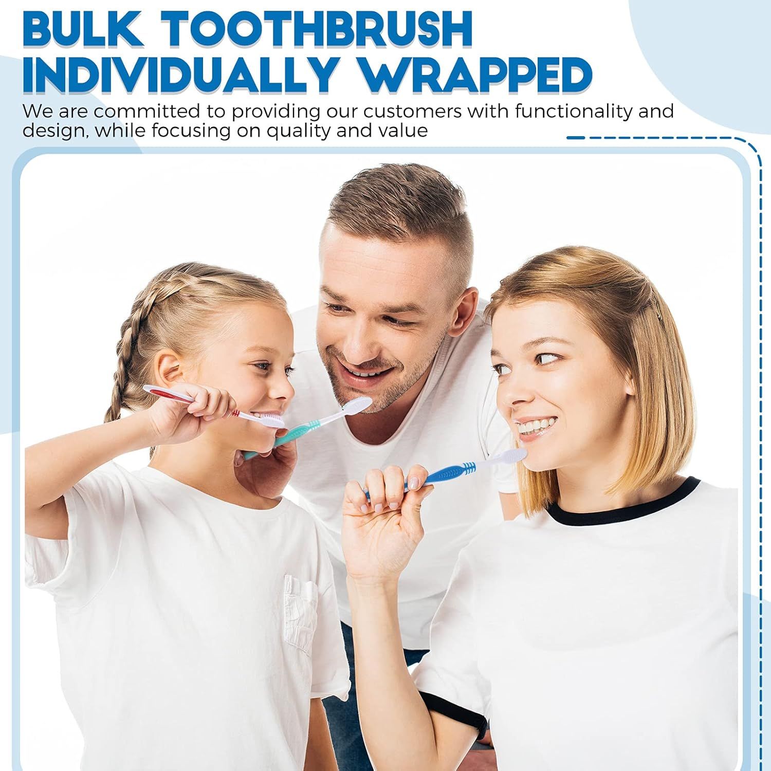 150 Pieces Individually Wrapped Toothbrushes Manual Disposable Travel Toothbrush Medium Sot Bristle Tooth Brush Travel Toothbrush Bulk Toothbrushes or Hotel, Guest, Adults, Kids, Multi Color - Image 6