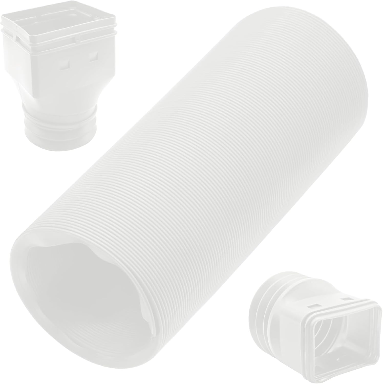 Biaungdo 1 Pack Gutter Downspout Extensions 5 Ft, 3 Inch Rain Gutter Downspout Extender Flexible Drainage Pipe for 2 x 3 Inch Residential Downspouts and 3 x 4 Inch Residential Downspouts, White - Image 7