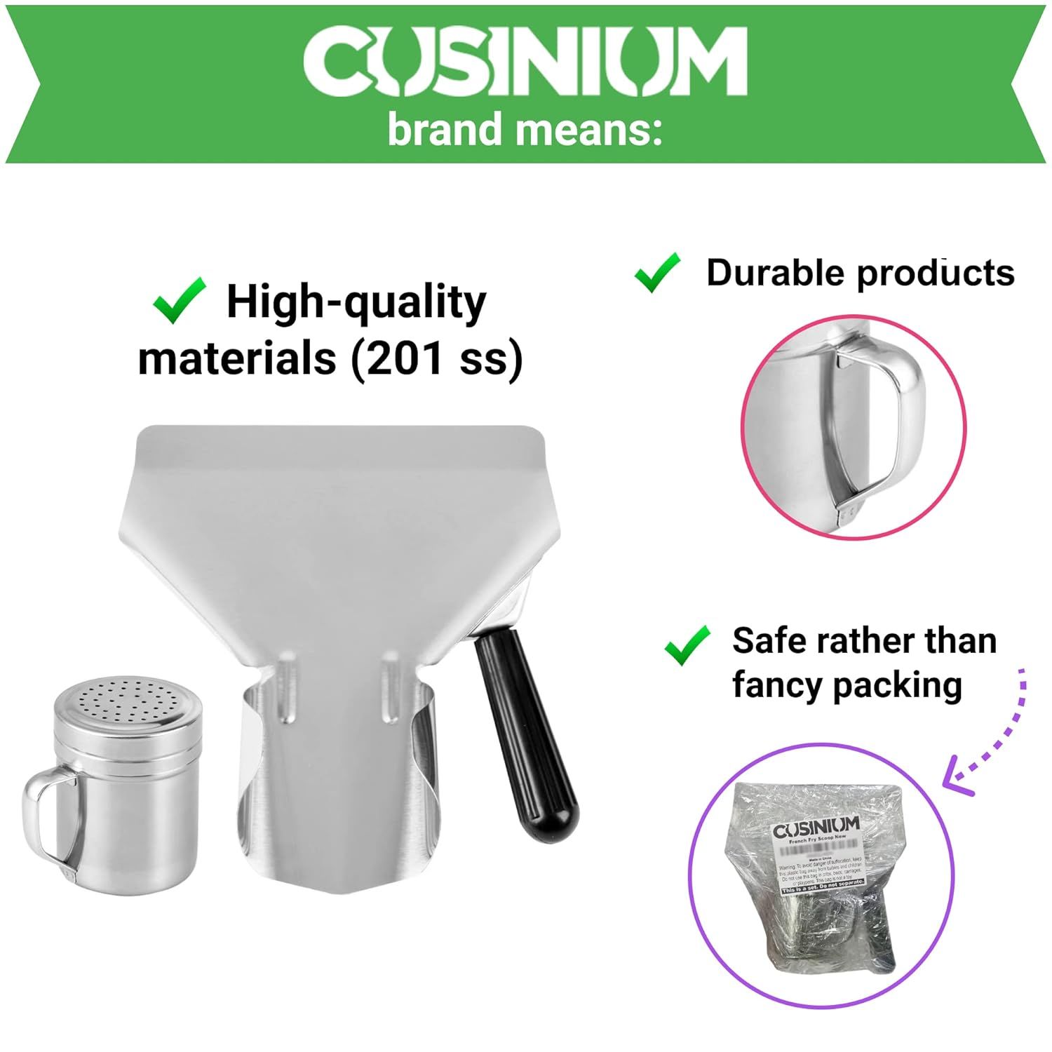 Popcorn Scoop Right Handle and Medium Holes Dredge Set - Metal Popcorn Scooper - rench ry Scoop - No Seasonings/Consumables included - Image 6