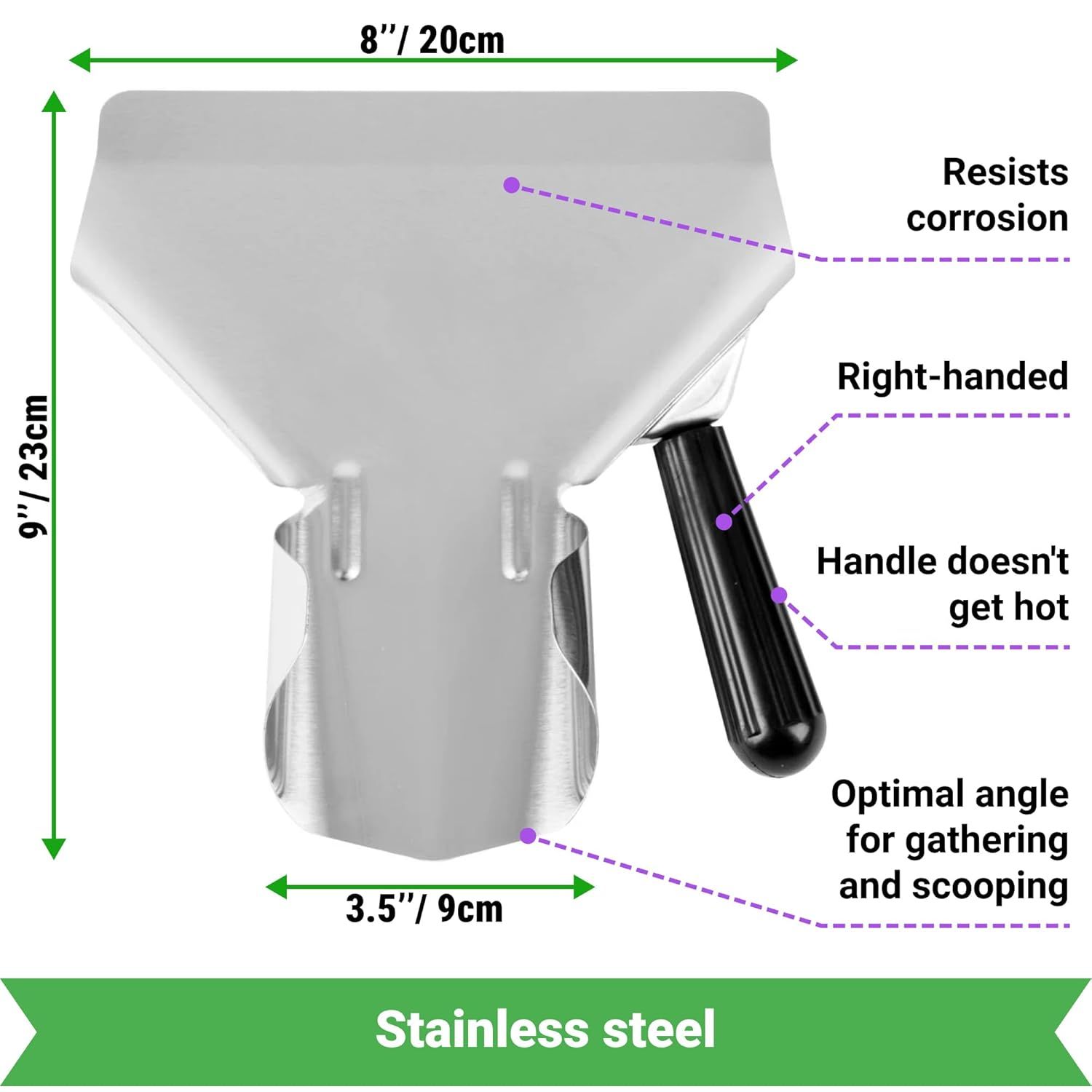 Popcorn Scoop Right Handle and Medium Holes Dredge Set - Metal Popcorn Scooper - rench ry Scoop - No Seasonings/Consumables included - Image 8