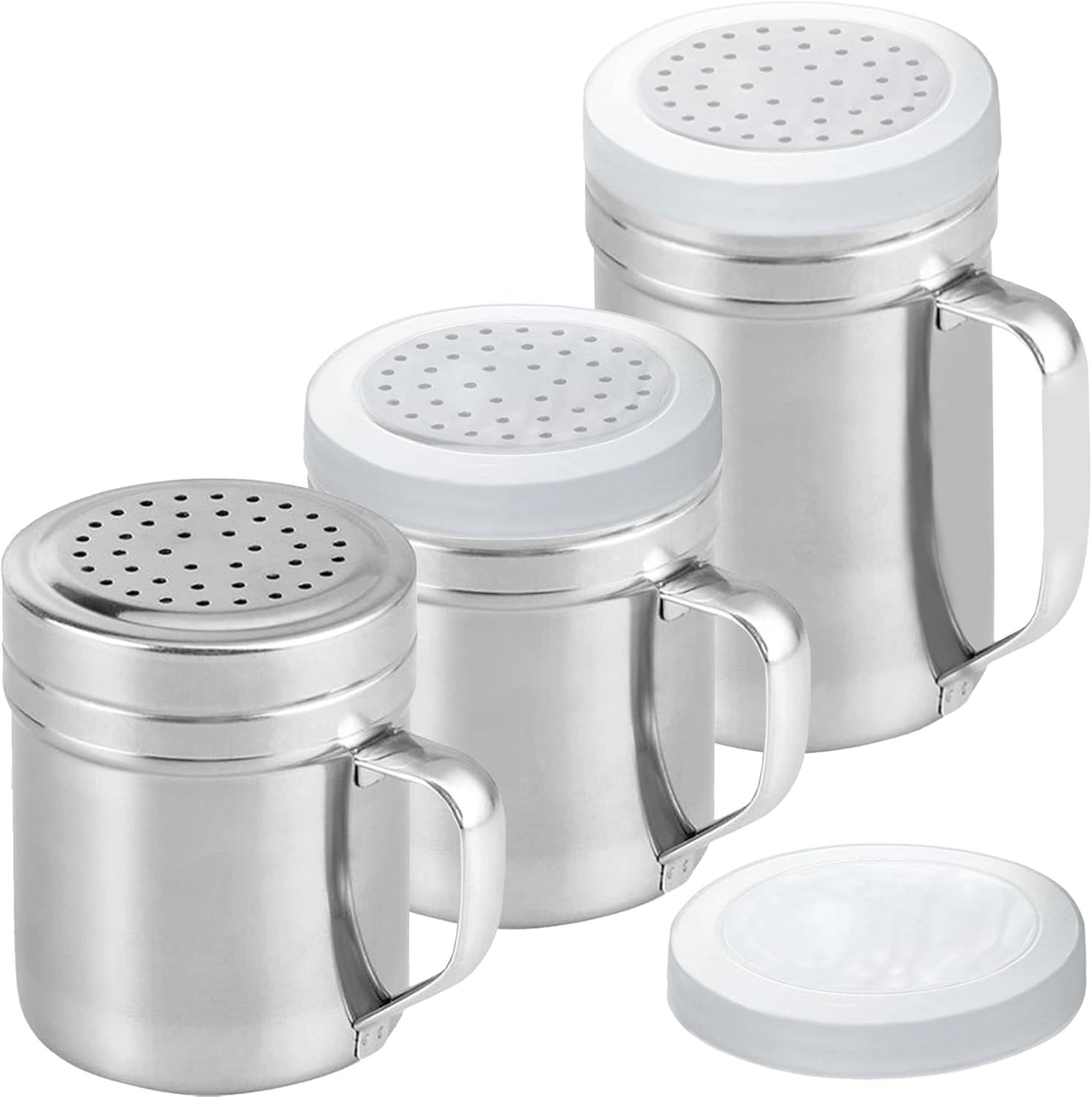 [10oz + 10oz + 14oz] Stainless Steel Dredge Shaker Bundle - by - Image 1