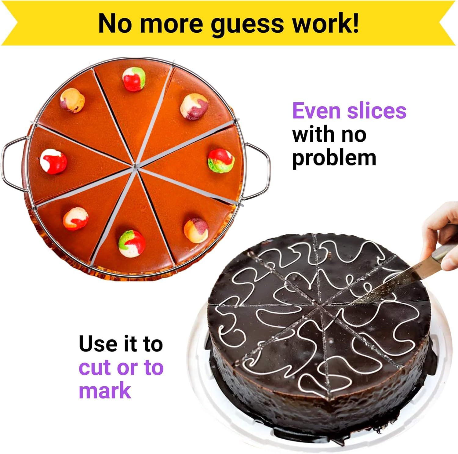 10-inch Stainless Steel 8+6-Piece Pie Slicers + 6 oz ine Mesh Shaker + 10 oz Medium Holes Dredge - with Handles and Plastic Caps Bundle - Image 4