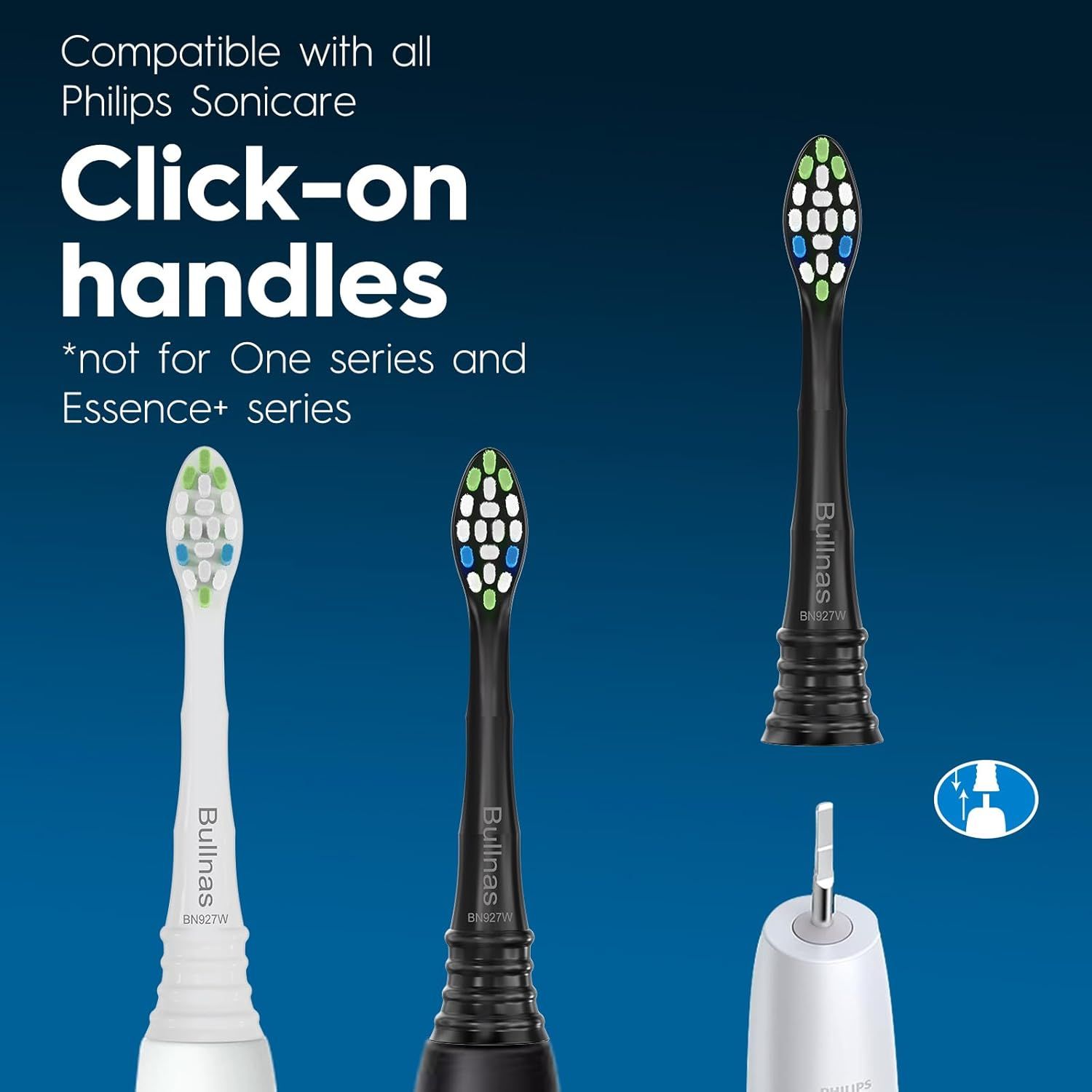 Replacement Brush Heads Compatible with Philips Sonicare ProtectiveClean 6100, 5100, 4100 Electric Toothbrush, W Toothbrush Head or Sonicare 6062/95, Black, 12 Count - Image 2