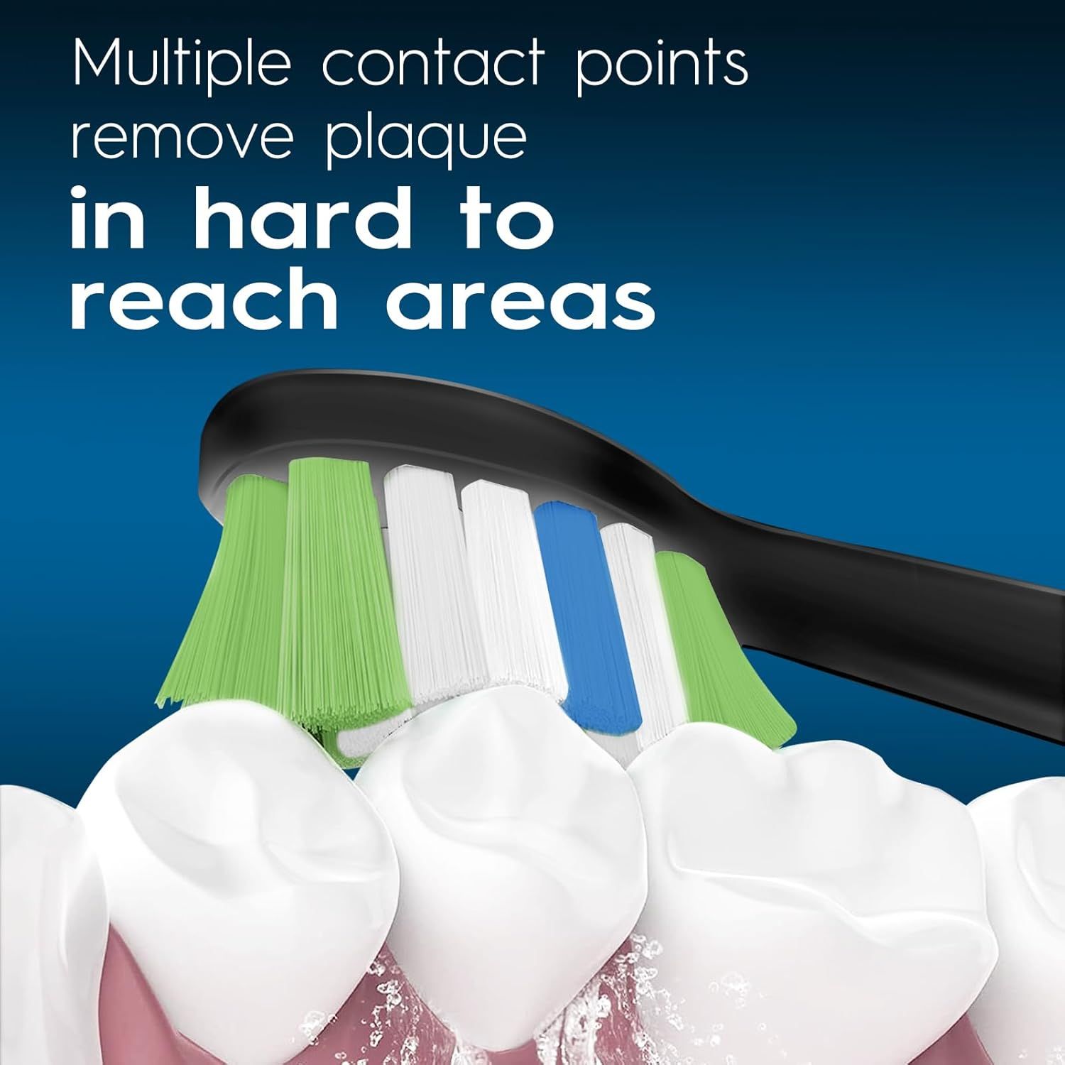 Replacement Brush Heads Compatible with Philips Sonicare ProtectiveClean 6100, 5100, 4100 Electric Toothbrush, W Toothbrush Head or Sonicare 6062/95, Black, 12 Count - Image 5