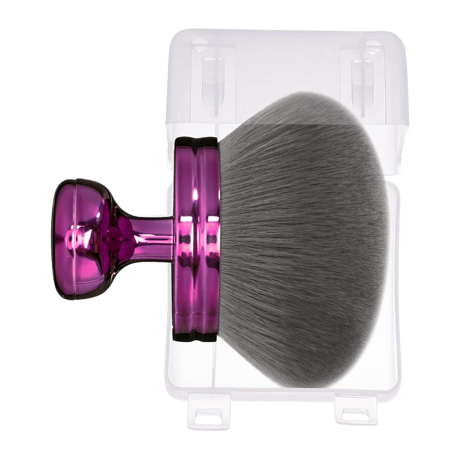 Blend & Blur Extra Large Body Makeup Brush or Sel Tanner,Leg Makeup & Bronzer Sel Tan Back Applicator, 76mm Wide Round Head Kabuki Brush or Application with Protective Case (Purple) - Image 1