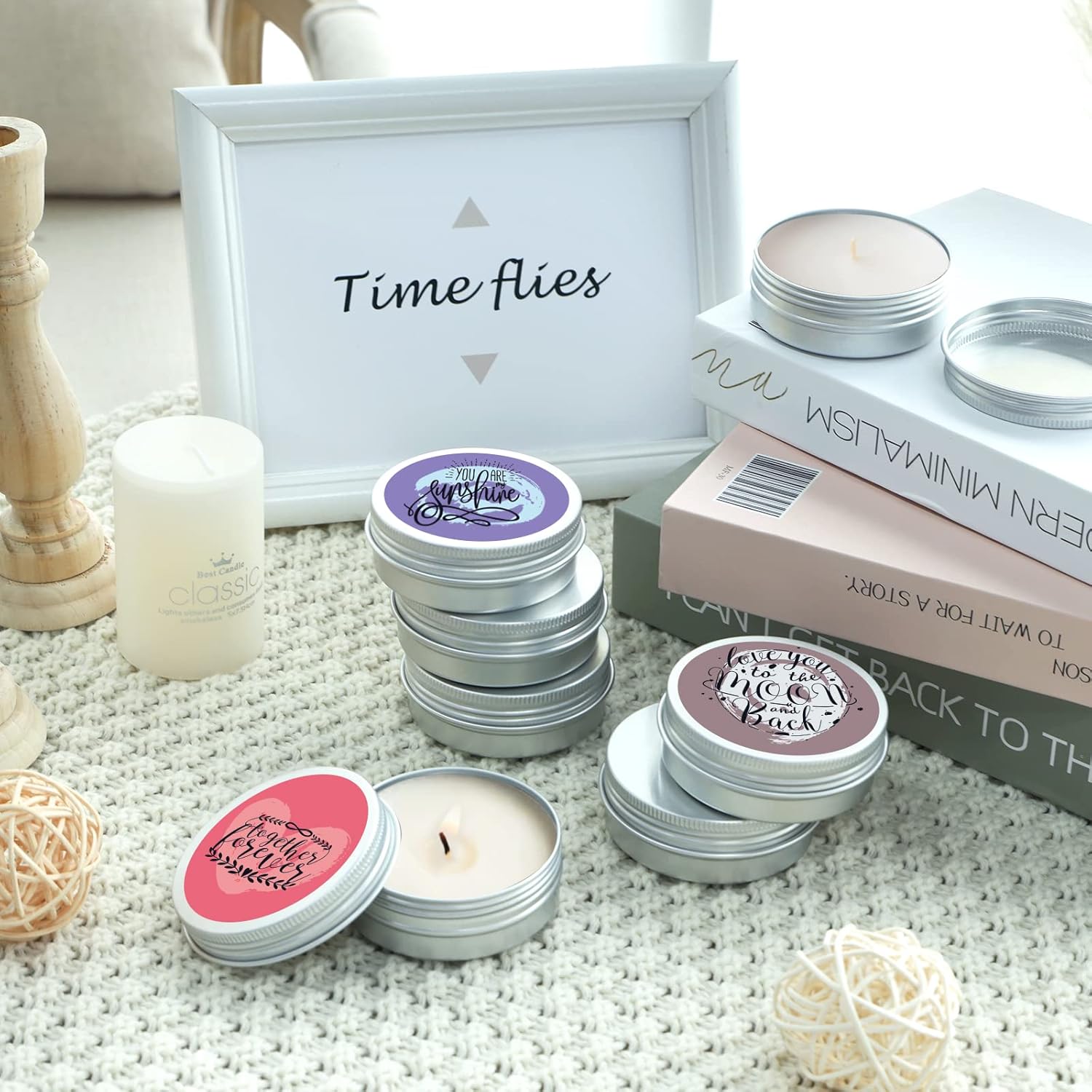 Moretoes 60 Pack Tins, 2Oz Metal Round Tins, Aluminum Tin Cans Containers with Screw Lid for Lotion Bars, Balms, Salve, Spices or Beard Balm - Image 6