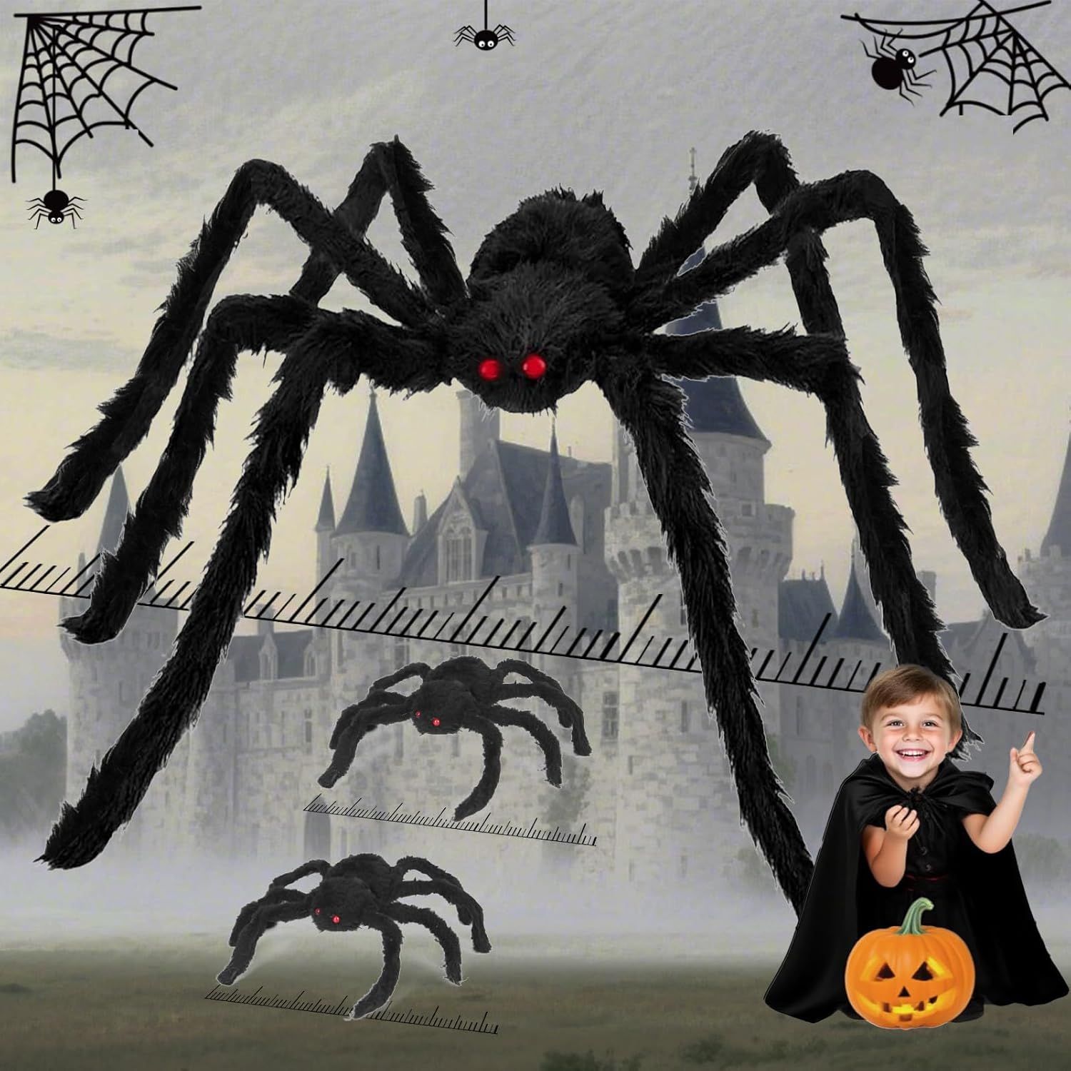 Giant Spider 6.6 t + 0.98 t*2, Halloween Decorations 78