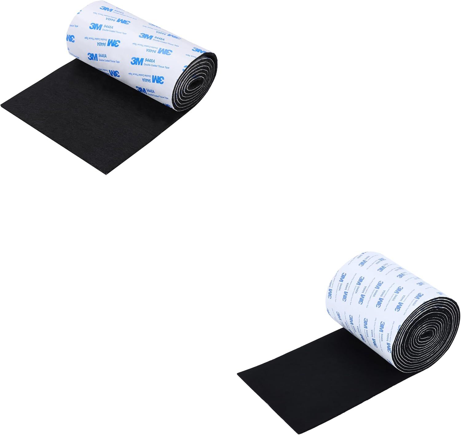 2 Roll elt urniture Pads, Non Slip Sel Adhesive Cuttable elt Tape Black Heavy Duty elt Strip Roll or Protecting Hardwood loors Chair Wall Protector - Image 1