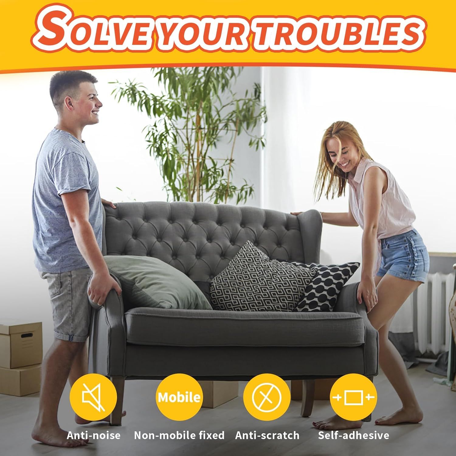 2 Roll elt urniture Pads, Non Slip Sel Adhesive Cuttable elt Tape Black Heavy Duty elt Strip Roll or Protecting Hardwood loors Chair Wall Protector - Image 5