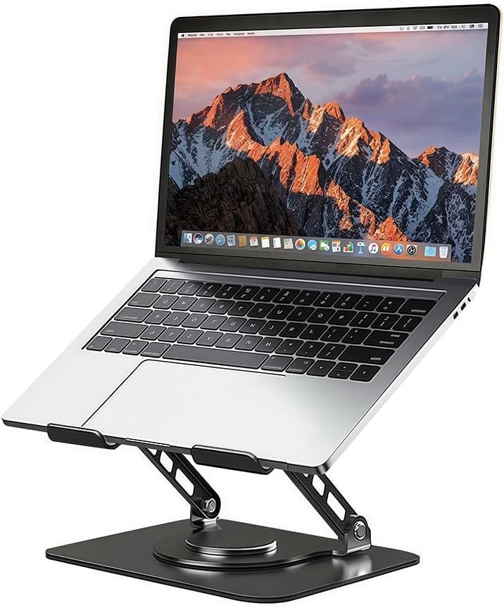 Adjustable Laptop Stand or Desk, Dual oldable Computer Riser with Heat-Vent, Ergonomic Sit to Notebook Holder Convertor, Compatible with All 10-16