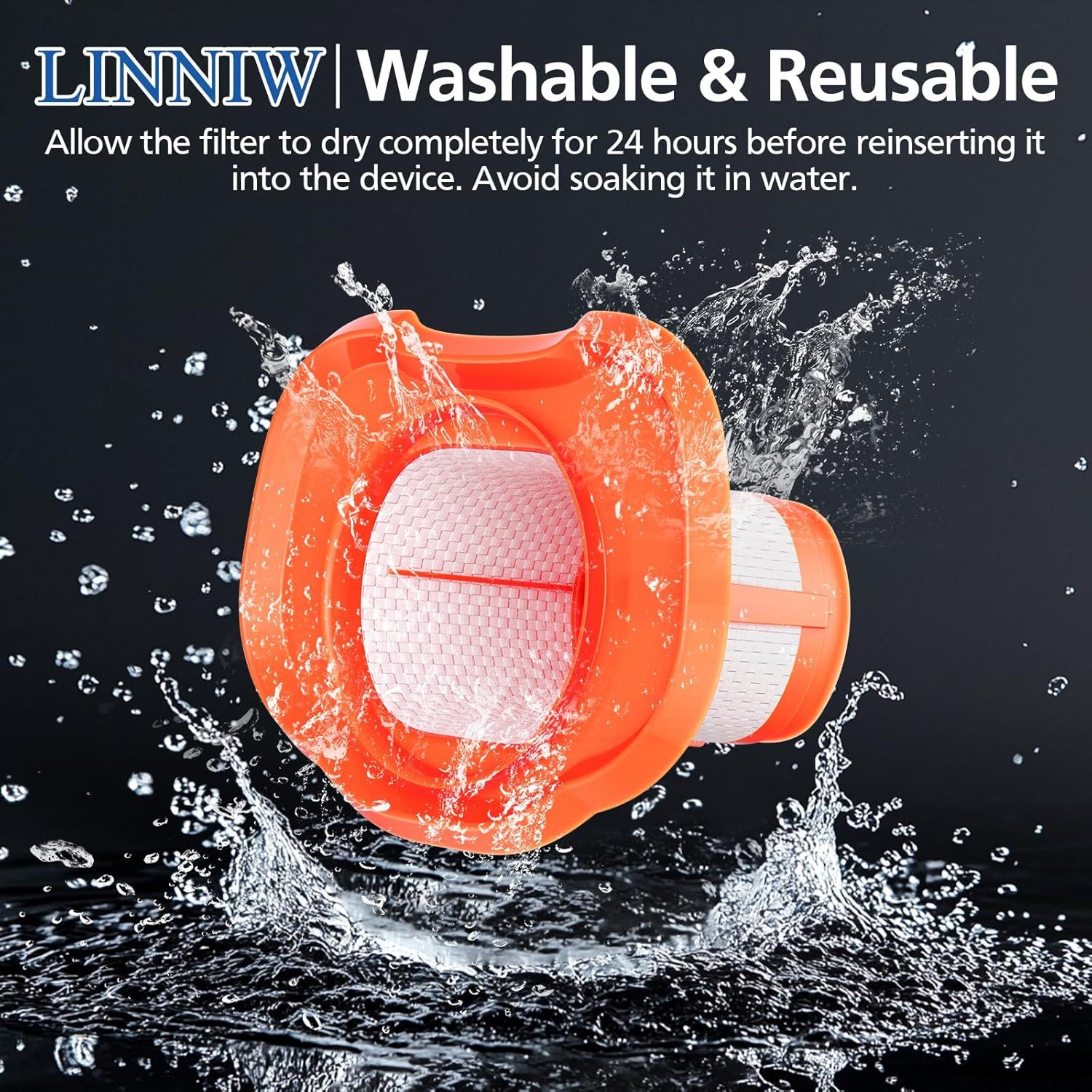 HHVK10 ilter Compatible with BLACK And DECKER Handheld Vacuum ilter Washable it or Models HHVK HHVK320J HHVK320J10 HHVK320JZ01 HHVK515J HHVK515JP HHVK515JP07 HHVK515J00 HHVK415B01, 6 Pack - Image 4