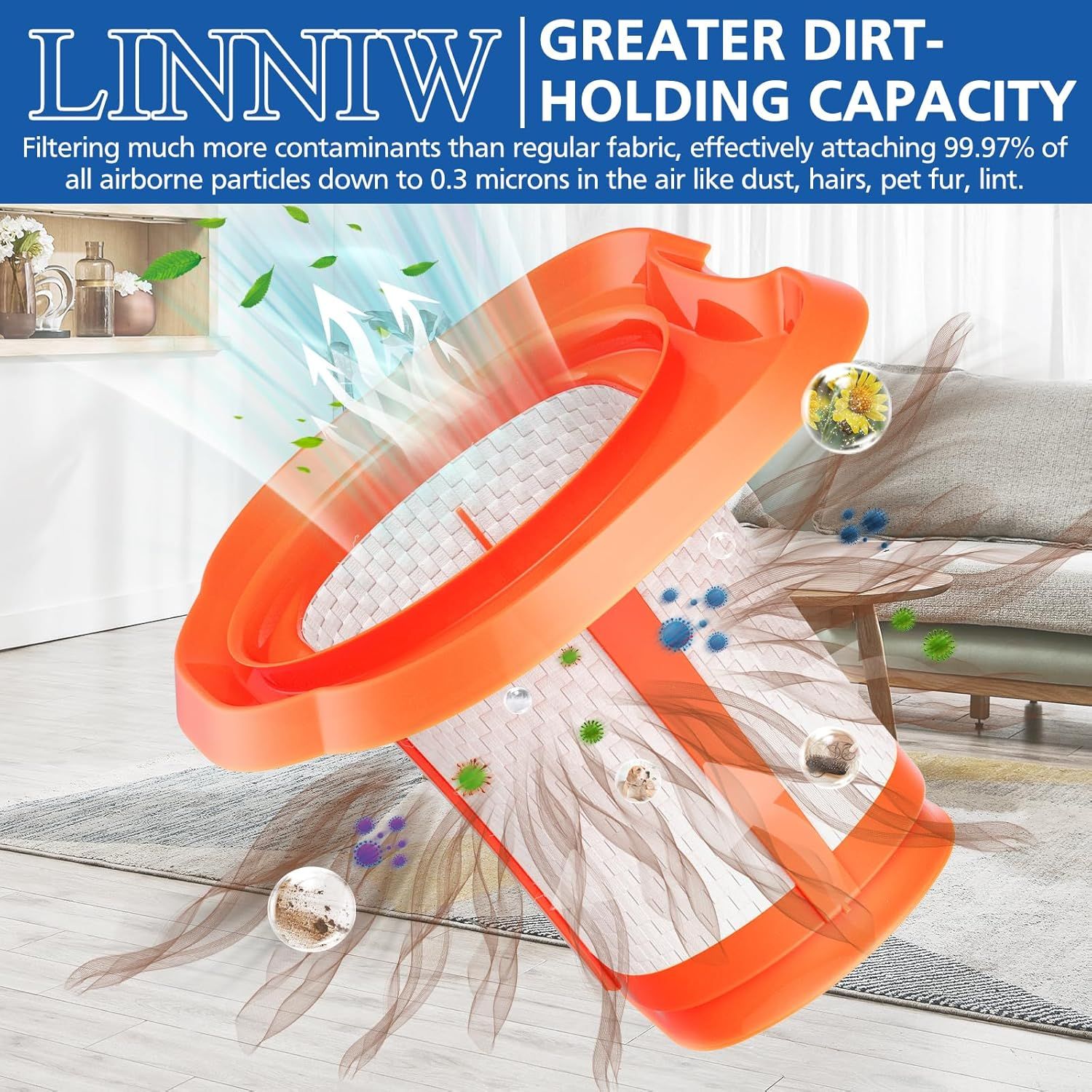 HHVK10 ilter Compatible with BLACK And DECKER Handheld Vacuum ilter Washable it or Models HHVK HHVK320J HHVK320J10 HHVK320JZ01 HHVK515J HHVK515JP HHVK515JP07 HHVK515J00 HHVK415B01, 6 Pack - Image 6