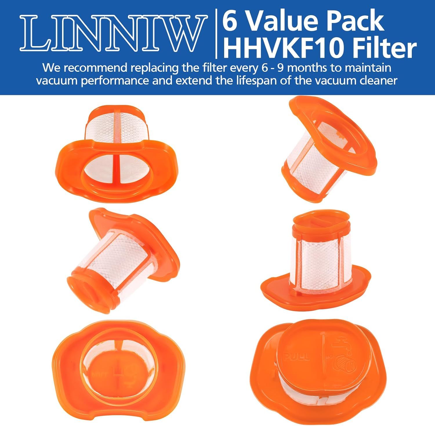 HHVK10 ilter Compatible with BLACK And DECKER Handheld Vacuum ilter Washable it or Models HHVK HHVK320J HHVK320J10 HHVK320JZ01 HHVK515J HHVK515JP HHVK515JP07 HHVK515J00 HHVK415B01, 6 Pack - Image 8