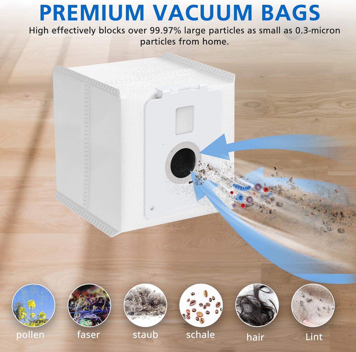 6 Pack Vacuum Dust Bag or LG CordZero All-in-One Cordless Cleaner A939KBGS, A938KBGS and A937KGMS, Dirt Disposal Cordzero Cordless Vacuum Bags Replacement Compatible with LG All-in-One Tower - Image 5
