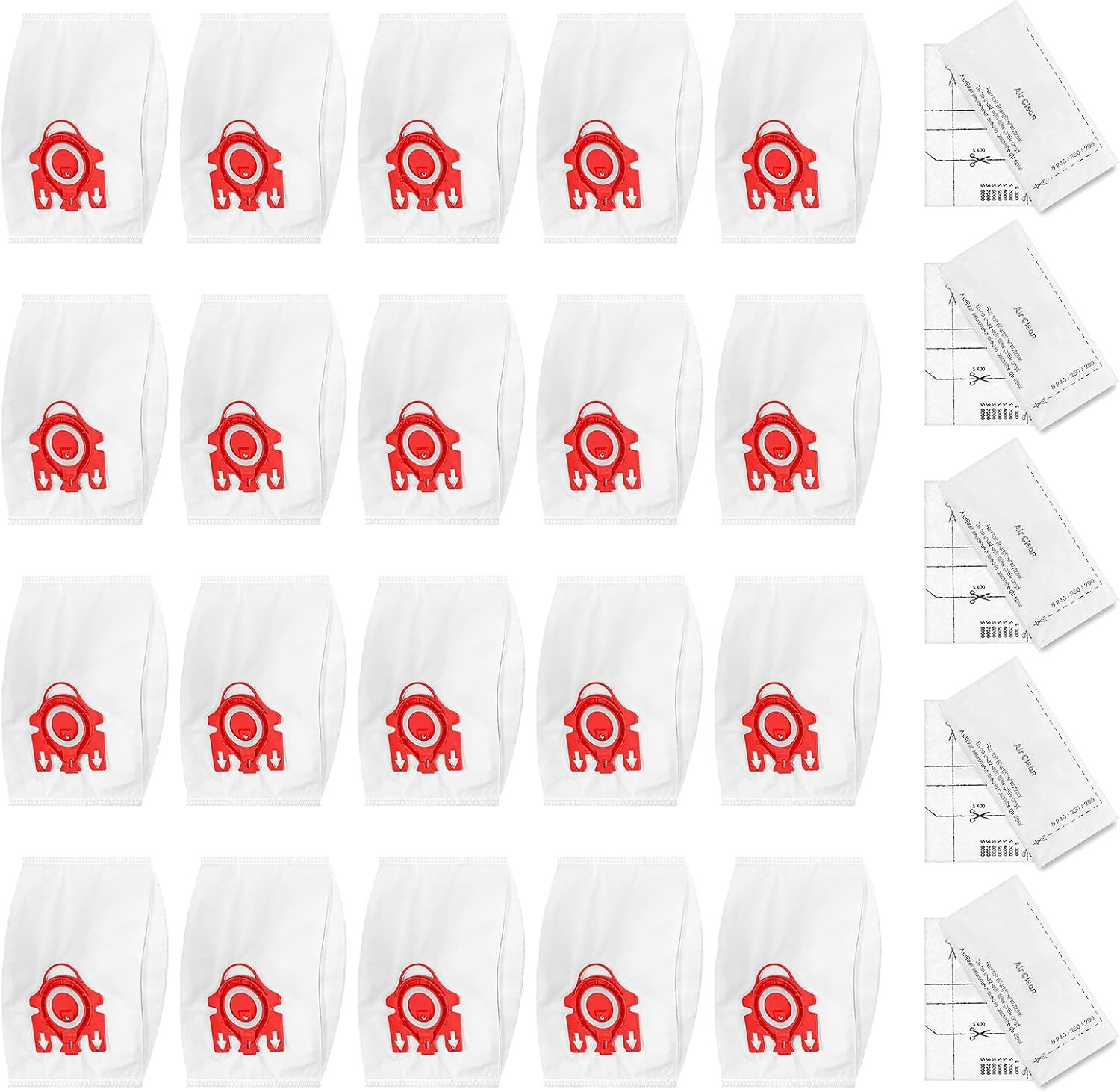 20 Pack 3D Airclean GN Vacuum Cleaner Bags and 20 Pack JM Vacuum Bags Compatible with Miele Canister Vacuum Cleaner - Image 6