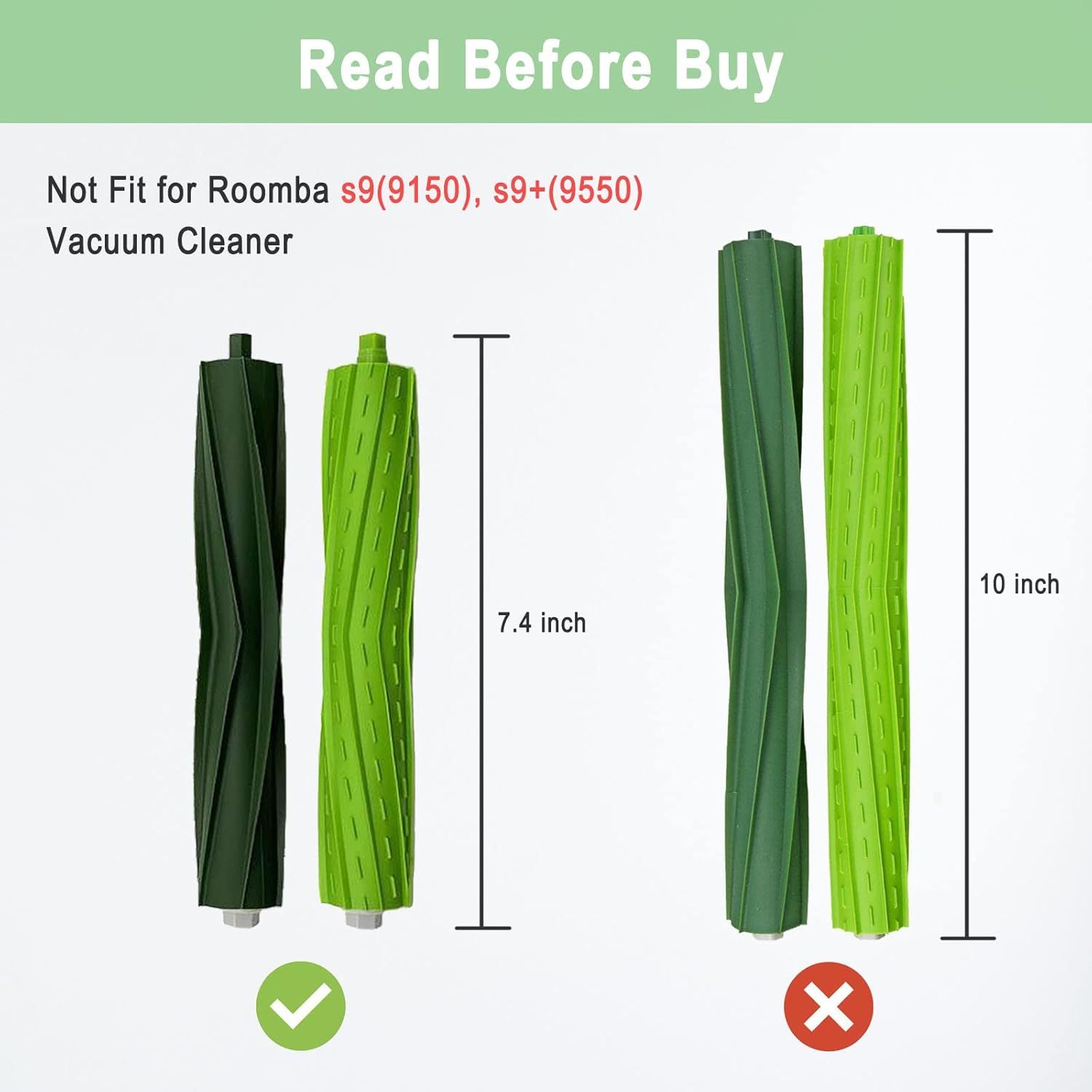 Replacement Parts or iRobot Roomba i3 i7 E5 j7 i4 i7+ i3+ i4+ i5 i5+ Combo i5 Combo i5+ i6 i6+ i8 i8+ i2 i2+ E6 E7 E & I & j Series Vacuum Cleaner 4 Sets Multi-Surace Rubber Brush Roller - Image 2