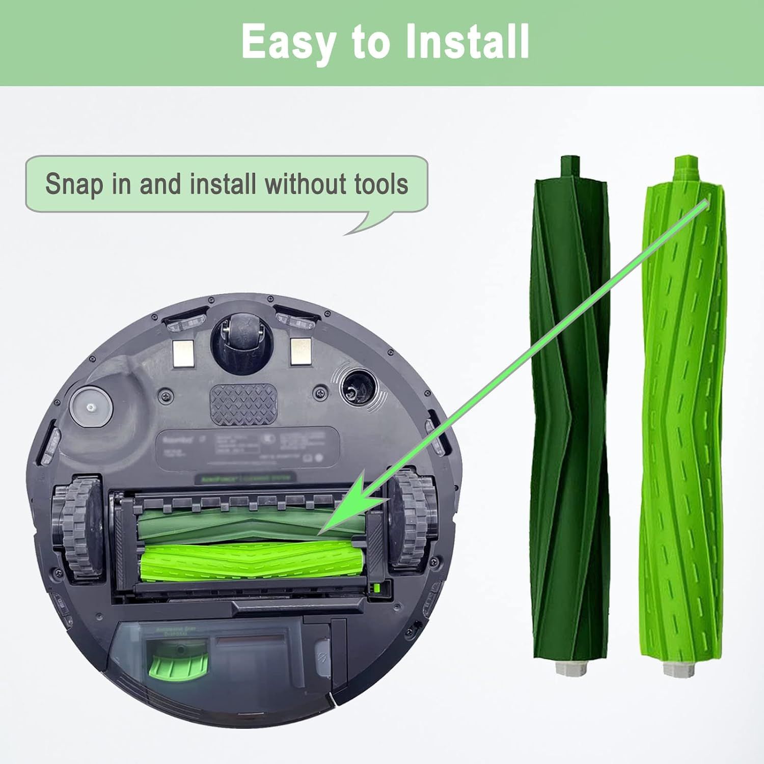 Replacement Parts or iRobot Roomba i3 i7 E5 j7 i4 i7+ i3+ i4+ i5 i5+ Combo i5 Combo i5+ i6 i6+ i8 i8+ i2 i2+ E6 E7 E & I & j Series Vacuum Cleaner 4 Sets Multi-Surace Rubber Brush Roller - Image 6