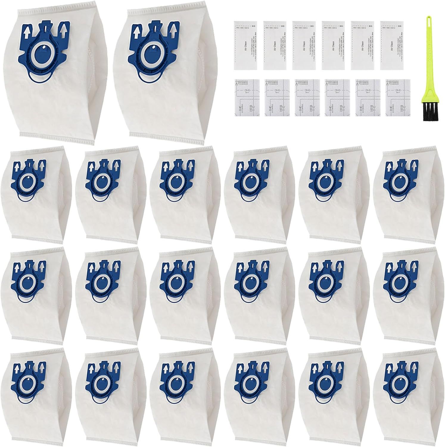20 Pack 3D Airclean Vacuum Bags, Replacement or Miele AirClean 3D Eiciency Dust Bag,Miele Classic C1 Complete C1 C2 C3 S227 S240 S270 S400 S400i-S456i S2 S5 S8 Series Vacuum 6 sets AirClean ilters - Image 1