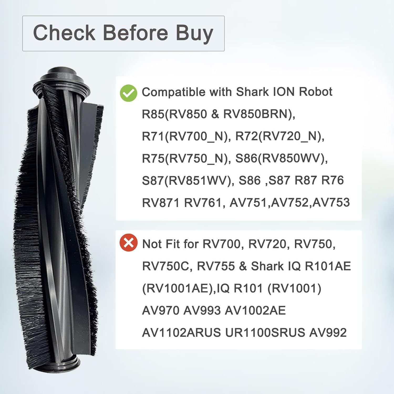 20 Pack Replacement Parts or Shark ION AV751 R85 RV850 S86 S87 S88 R71 R72 R75 RV761 RV771 RV871 AV752 AV753 Robot, 2Main Brush&5ilters&10Side Brushes&2Pre-ilter&1Brush Protect Guard - Image 3