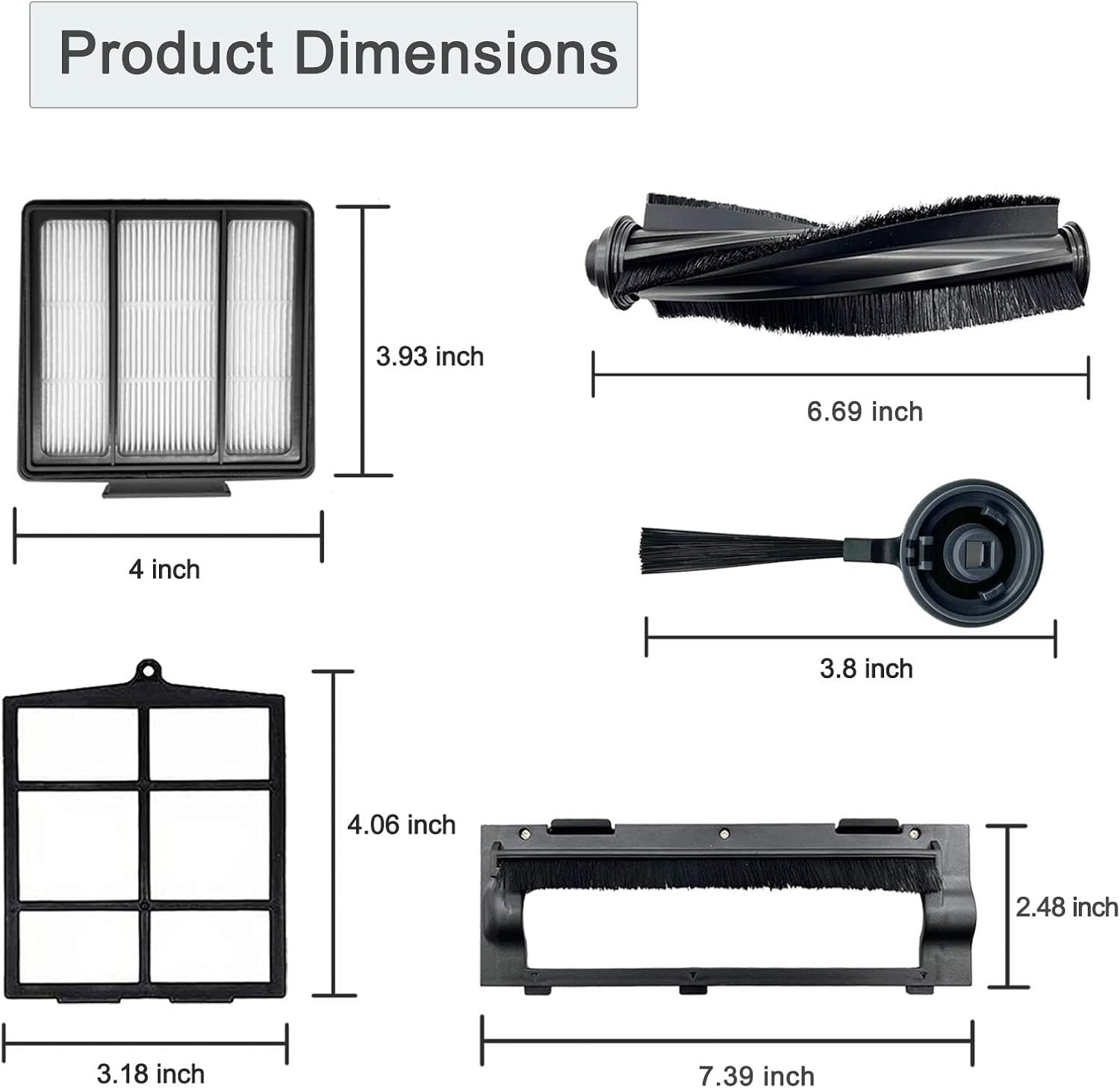 20 Pack Replacement Parts or Shark ION AV751 R85 RV850 S86 S87 S88 R71 R72 R75 RV761 RV771 RV871 AV752 AV753 Robot, 2Main Brush&5ilters&10Side Brushes&2Pre-ilter&1Brush Protect Guard - Image 7