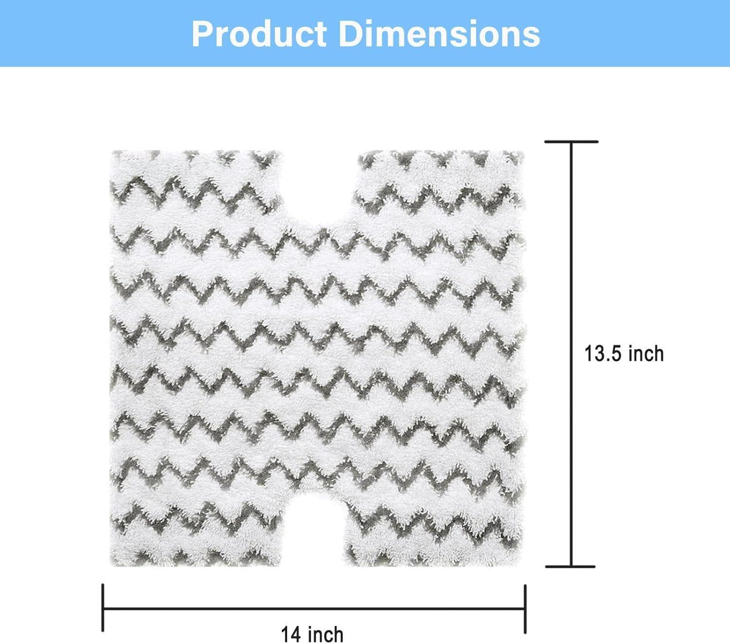 S3973D Steam Mop Replacement Pads or Shark Lit-Away Pro & Genius Steam Pocket Mop S3973 S3973D S5003D S3973WM S5001 S5002Q S5003A S5004 S5004W S6001W S6001WM S6002 S6002C,Part # P184WQ, 8 Pack - Image 2
