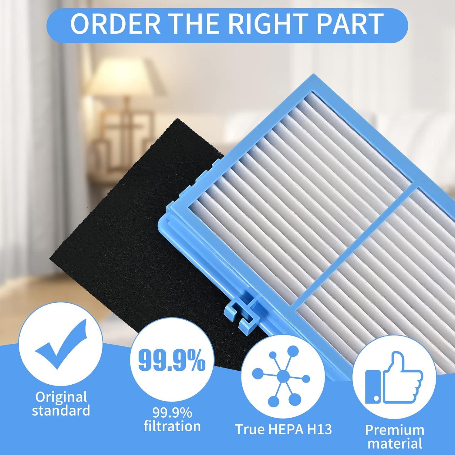 8 Pack Replacement ilters Compatible or Holme-s AER1 Air Puriier Total Air Clean 2 HEPA Air ilters 6 Carbon Booster ilters Replacement ilter or HAP30AT,HAP242 NUC - Image 5