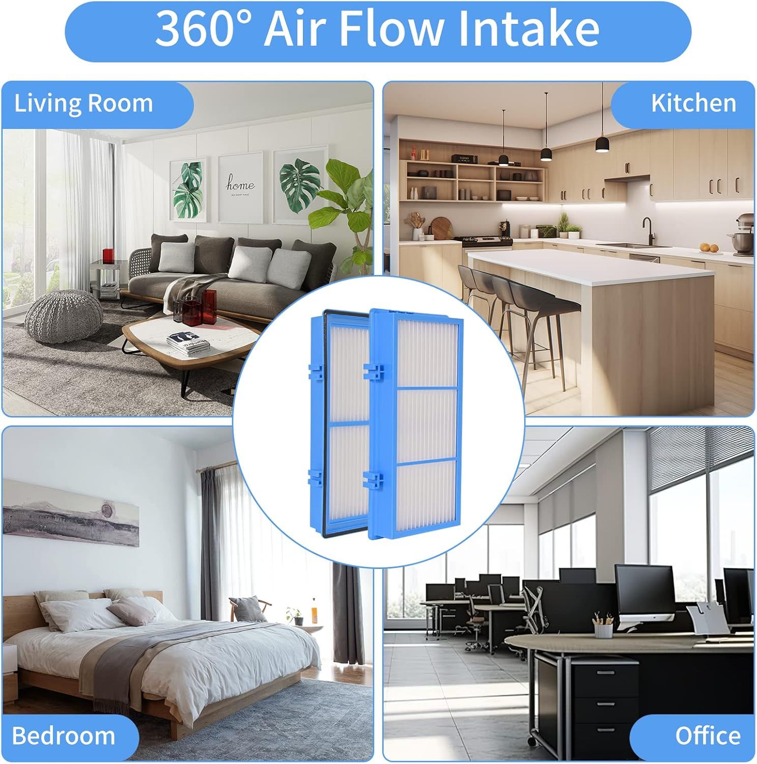 8 Pack Replacement ilters Compatible or Holme-s AER1 Air Puriier Total Air Clean 2 HEPA Air ilters 6 Carbon Booster ilters Replacement ilter or HAP30AT,HAP242 NUC - Image 7