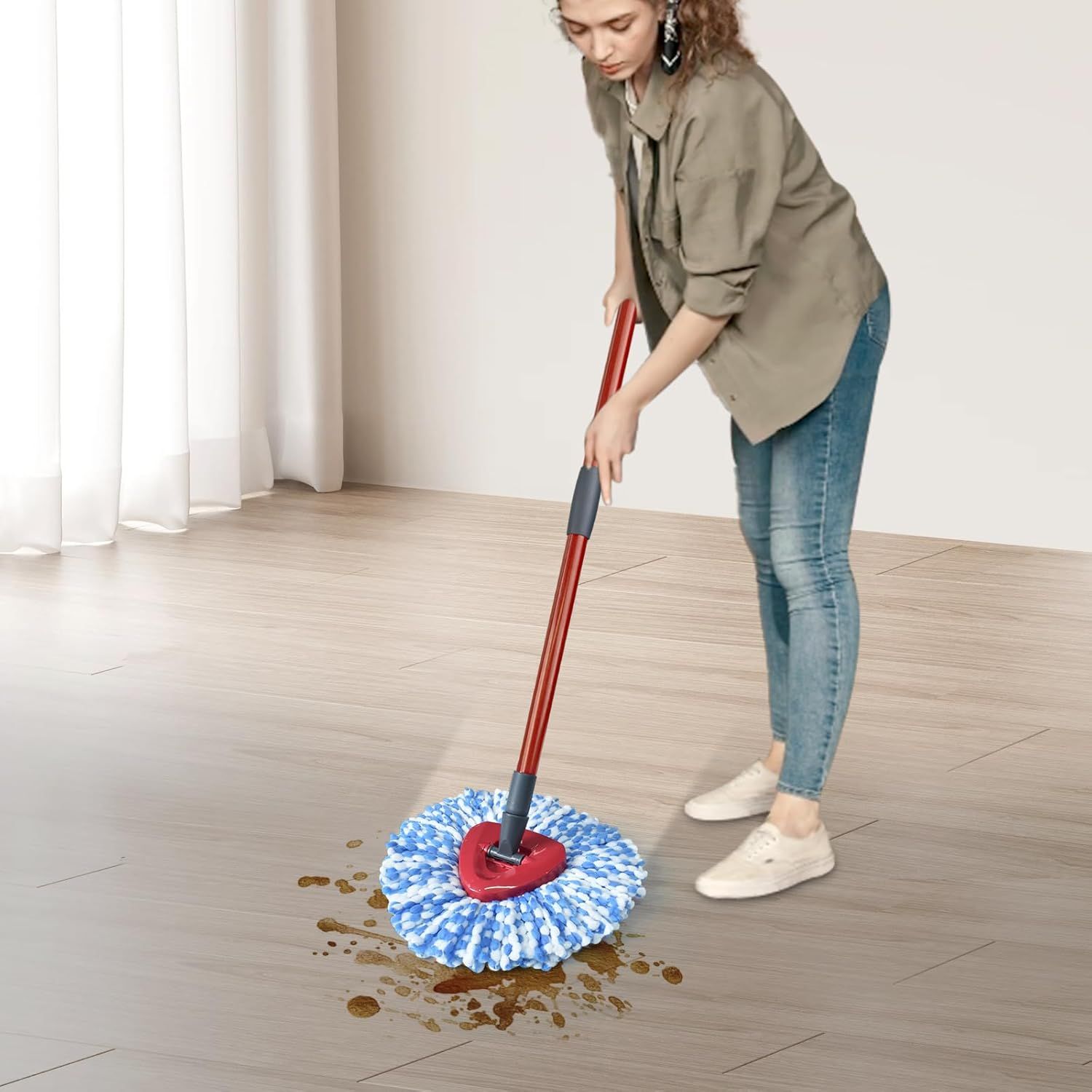Mop Replace Head, 6 Pack Mop Heads Replacements or Oceda RinseClean 2-Tank System, Spin Mop Replacement Head, Microiber Mop Reills, Machine Washable and Deep Cleaning (NOT or 1-Tank System) - Image 6