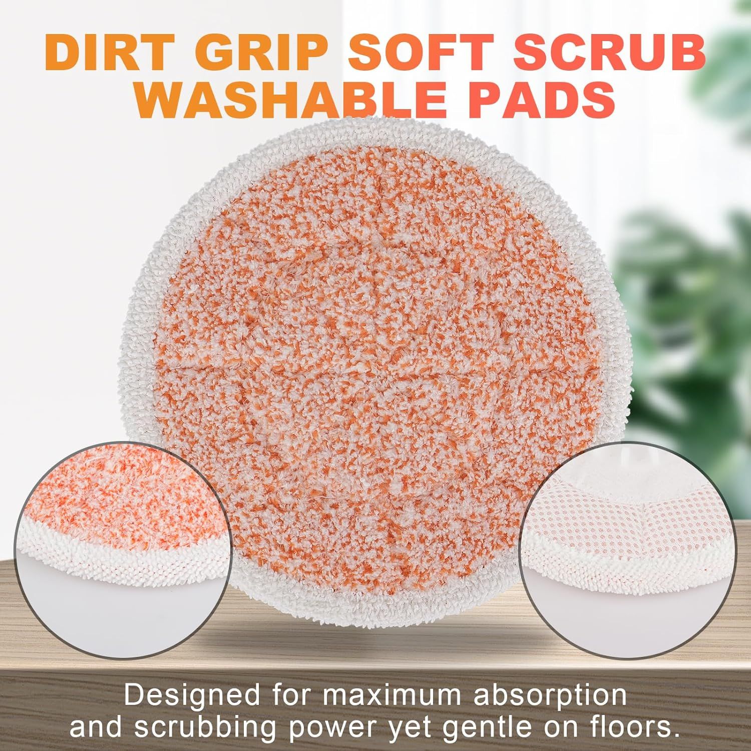 Pads or Shark Steam Scrub Mop: 12 Pack Spin Mop Reills it or Shark S7000 S7001 S7000C S7201 S7000AMZ S8201 S8001 Steam and Scrub Pads - Hard loor Steam Mop Washable Pads S7001TGT - Image 2