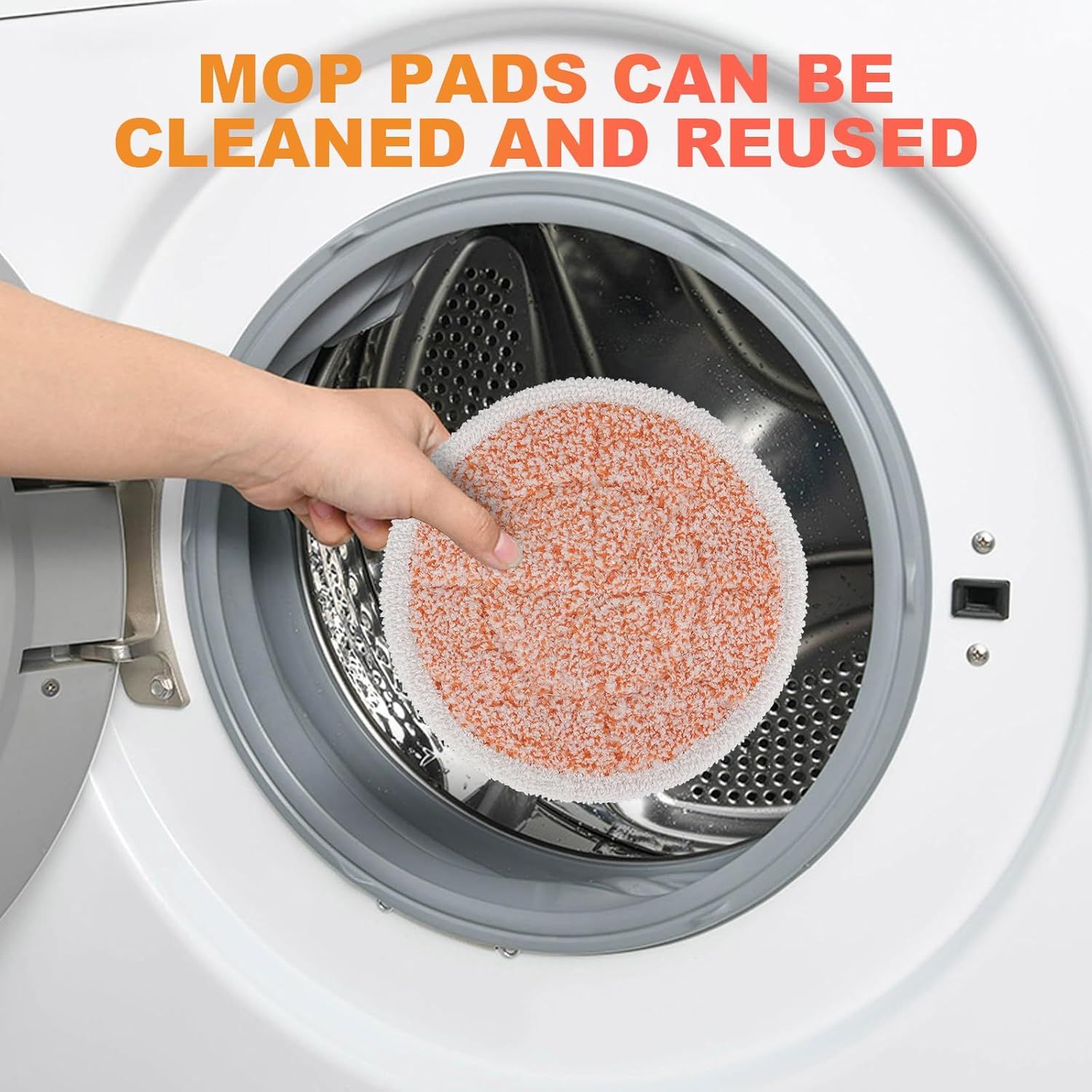 Pads or Shark Steam Scrub Mop: 12 Pack Spin Mop Reills it or Shark S7000 S7001 S7000C S7201 S7000AMZ S8201 S8001 Steam and Scrub Pads - Hard loor Steam Mop Washable Pads S7001TGT - Image 5