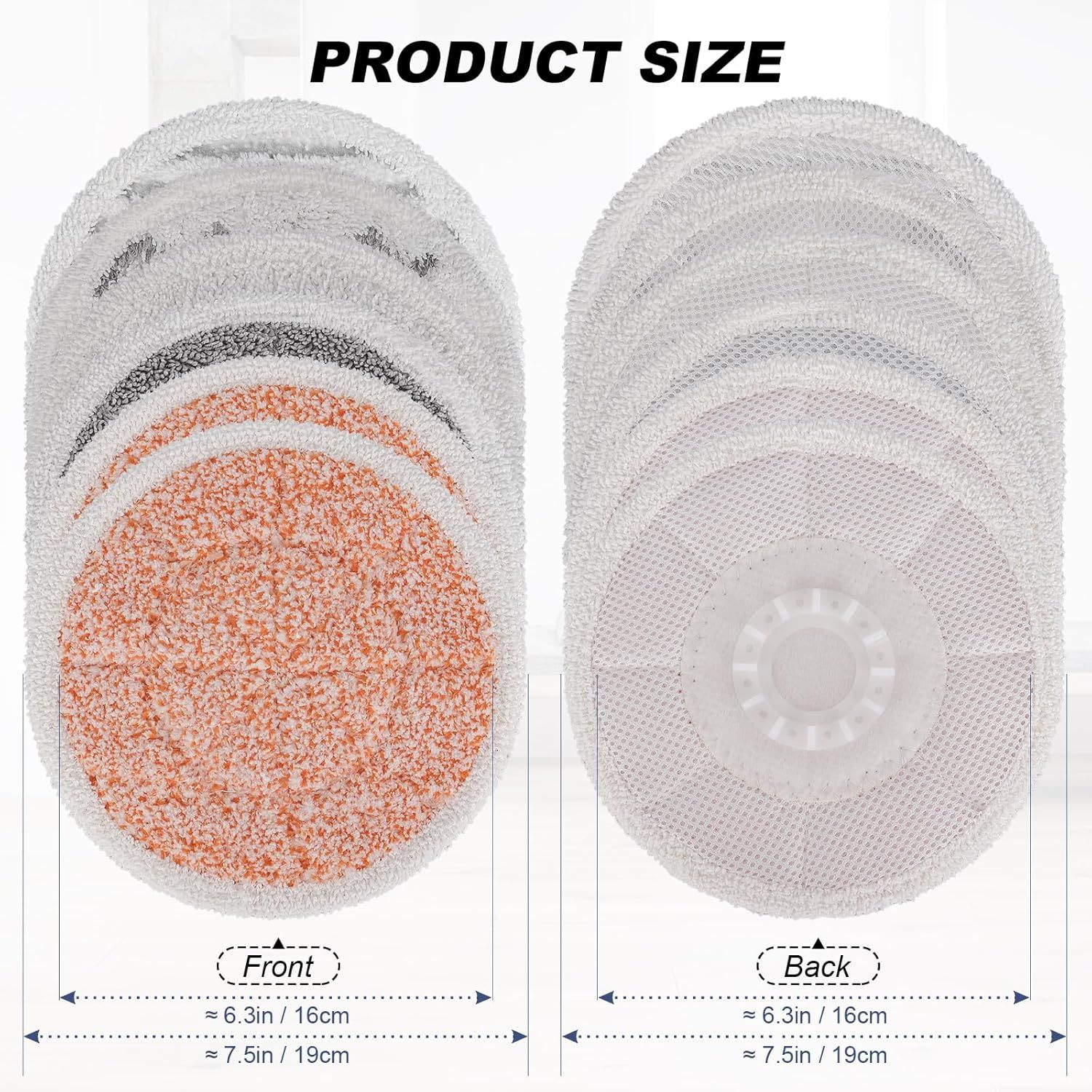 Pads or Shark Steam Scrub Mop: 12 Pack Spin Mop Reills it or Shark S7000 S7001 S7000C S7201 S7000AMZ S8201 S8001 Steam and Scrub Pads - Hard loor Steam Mop Washable Pads S7001TGT - Image 7