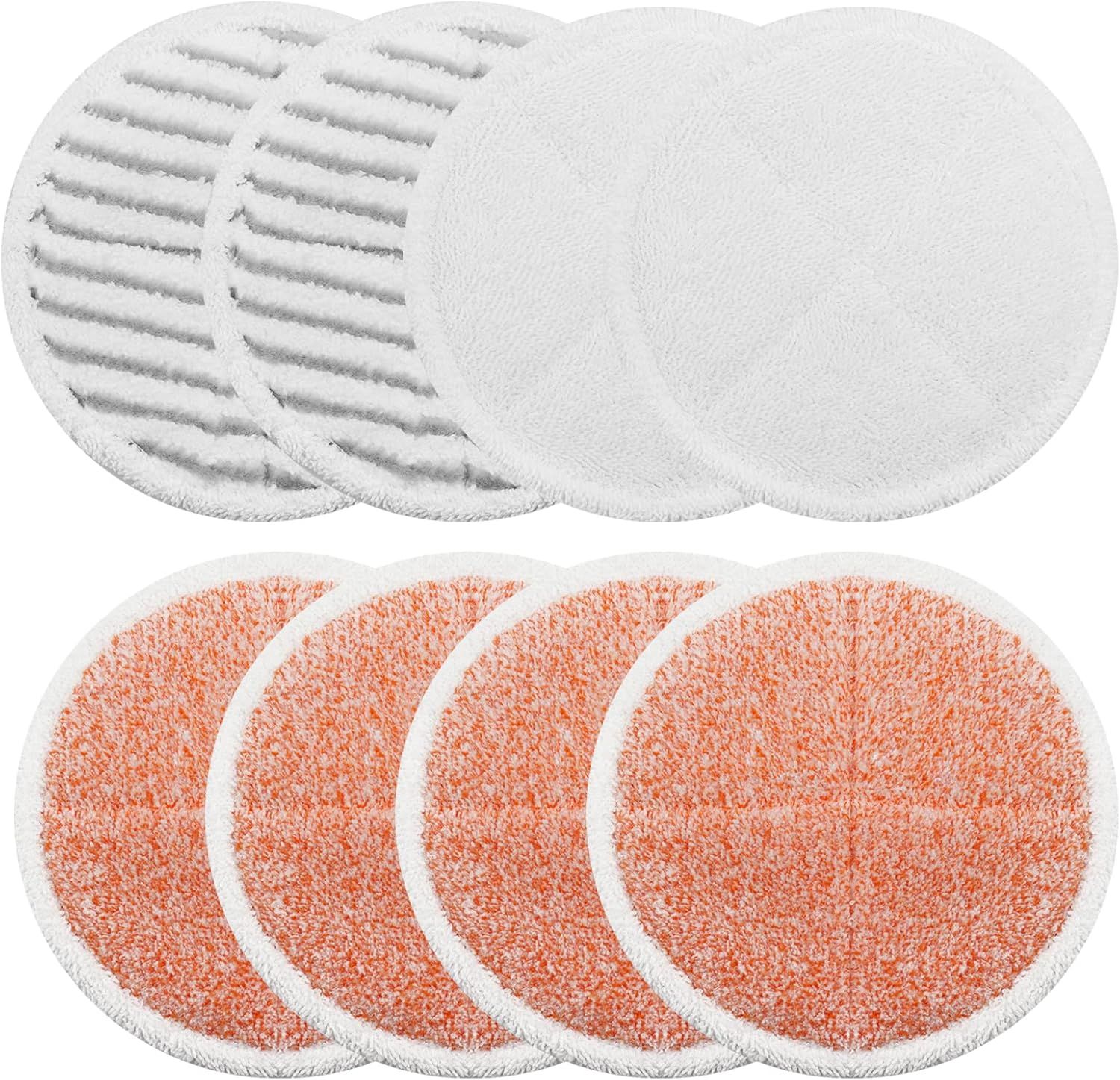 Spinwave Mop Pads Replacement Set Compatible with Bissell Spinwave 2039A 2124: 4 Heavy Scrub Pads, 2 Sot Pads, 2 Scrubby Pads by  (8Pack) - Image 1