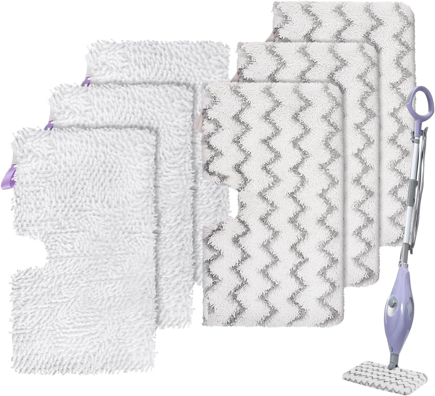 S3501 or Shark Steam Pocket Mop Pads: Washable Steam Mop Replacement Pads or Shark Steamer S3601D S3601 S3801CO S3901 S3550 SE450 (6Pack) - Image 1