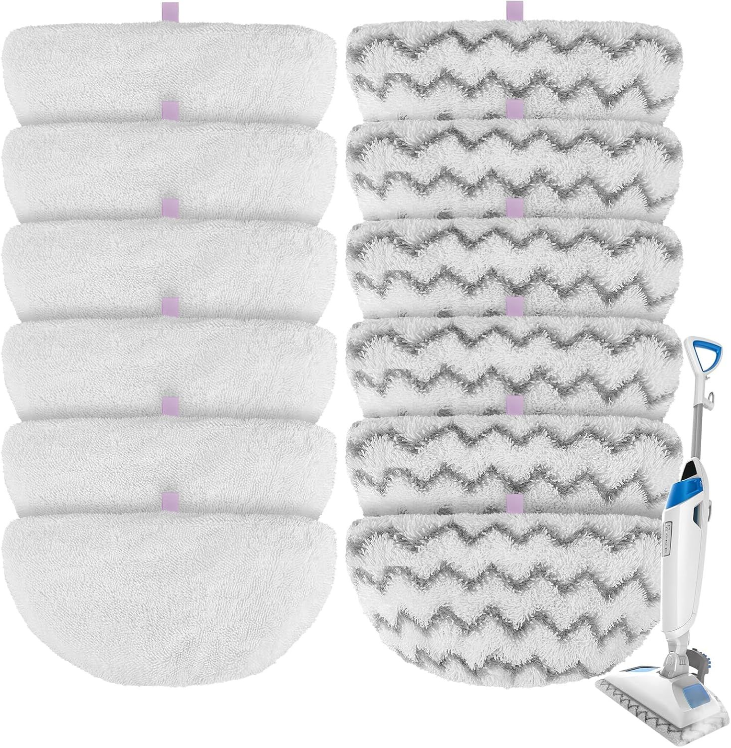 Steam Mop Pads or Bissell Powerresh Steam Cleaner 1940 1806 1544 1440 2075A 2685A 19402 19404 19408 19409 1940A 1940 1940Q 1940T 1940W - Microiber Replacement Pad Reusable Washable - 12 - Image 1
