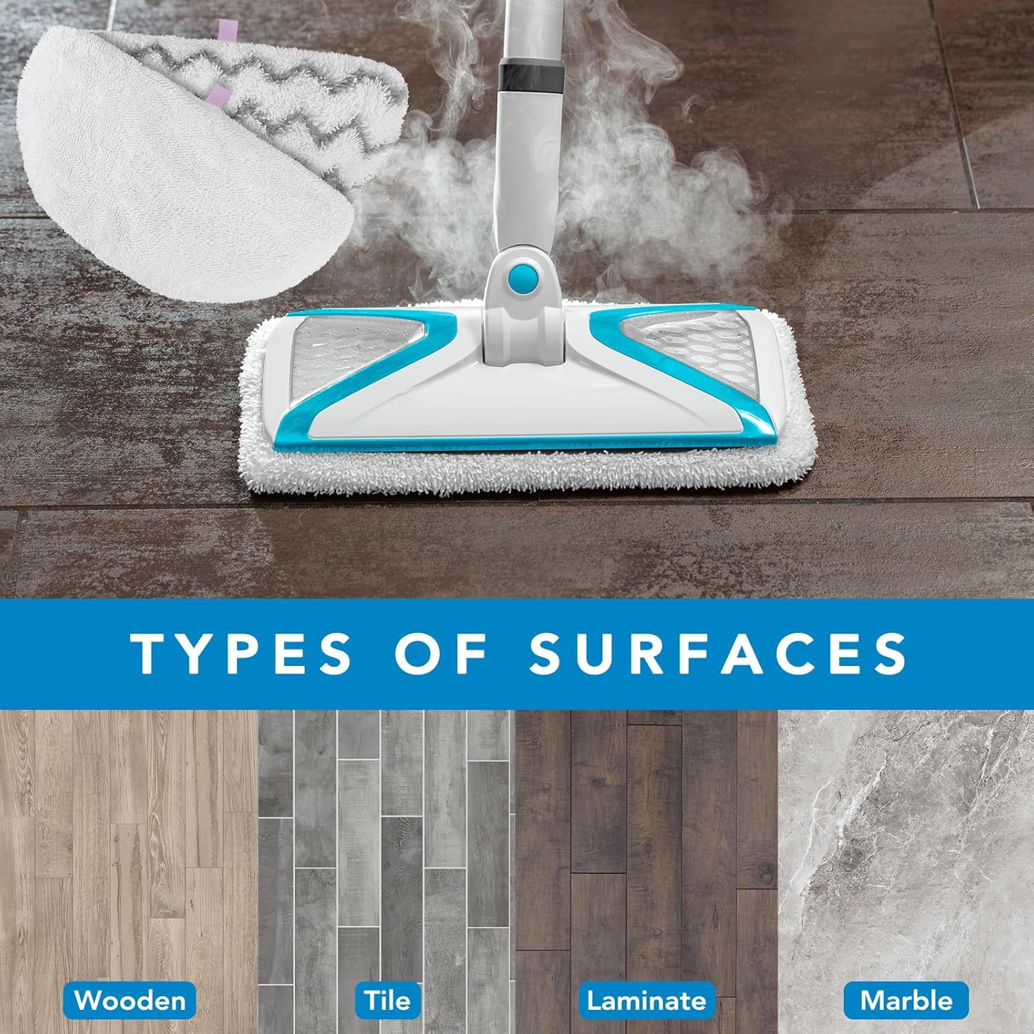 Steam Mop Pads or Bissell Powerresh Steam Cleaner 1940 1806 1544 1440 2075A 2685A 19402 19404 19408 19409 1940A 1940 1940Q 1940T 1940W - Microiber Replacement Pad Reusable Washable - 12 - Image 5