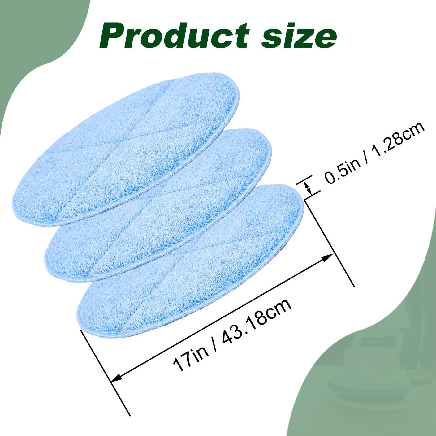 Commercial 17 Inch Microiber Carpet Bonnet loor Machines Pads Compatible with loor Machine: 3 Packs Microiber Carpet Bonnet loor Buer Pads - Image 2
