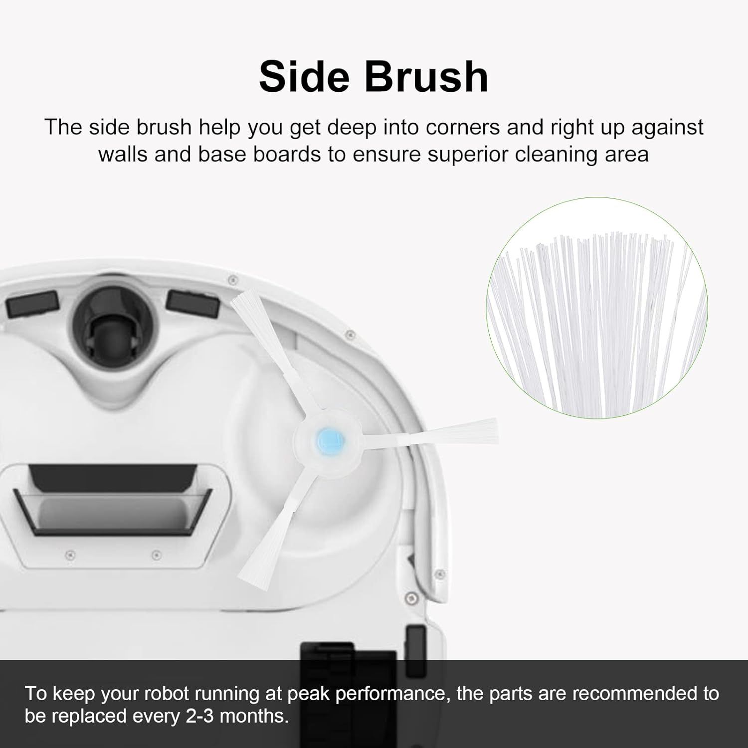 Replacement Accessories Compatible with Robot Sweeping Narwal T10,Microiber X2 ilters X4 Side Brushes X4 Mop Cloth X1 Brush - Image 5