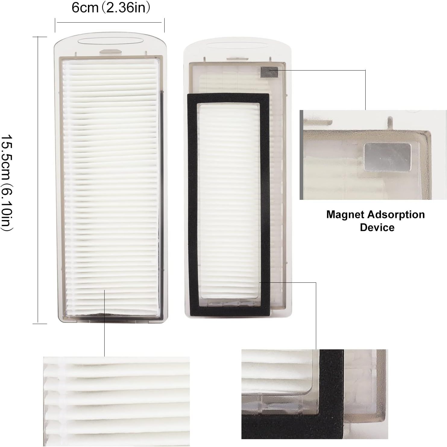 Replacement Accessories Compatible with Robot Sweeping Narwal T10,Microiber X2 ilters X4 Side Brushes X4 Mop Cloth X1 Brush - Image 7