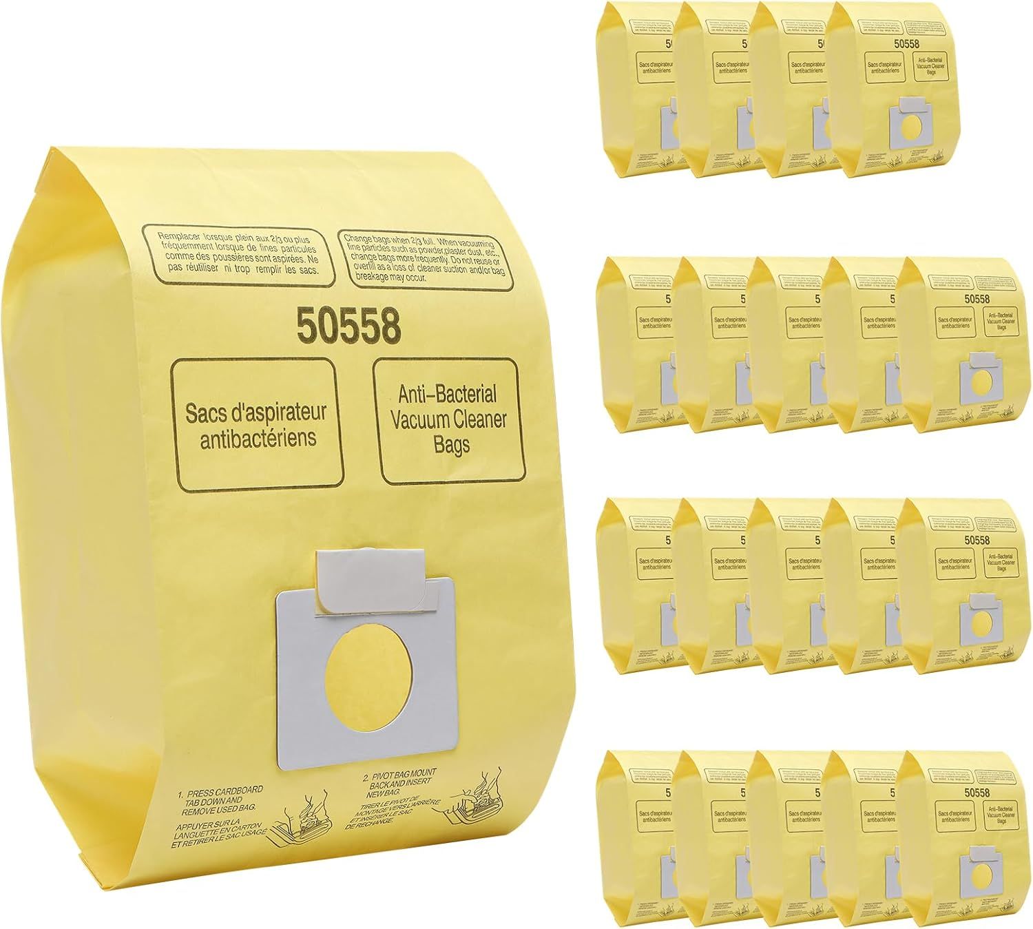20 Pack vacuum bags Compatible with Kenmore Canister 5055, 50557,50558 and Type C,C-18, 53292, 200 Series, 400 Series, 600 Series, 700 Series, 800 Series Vacuum - Image 1