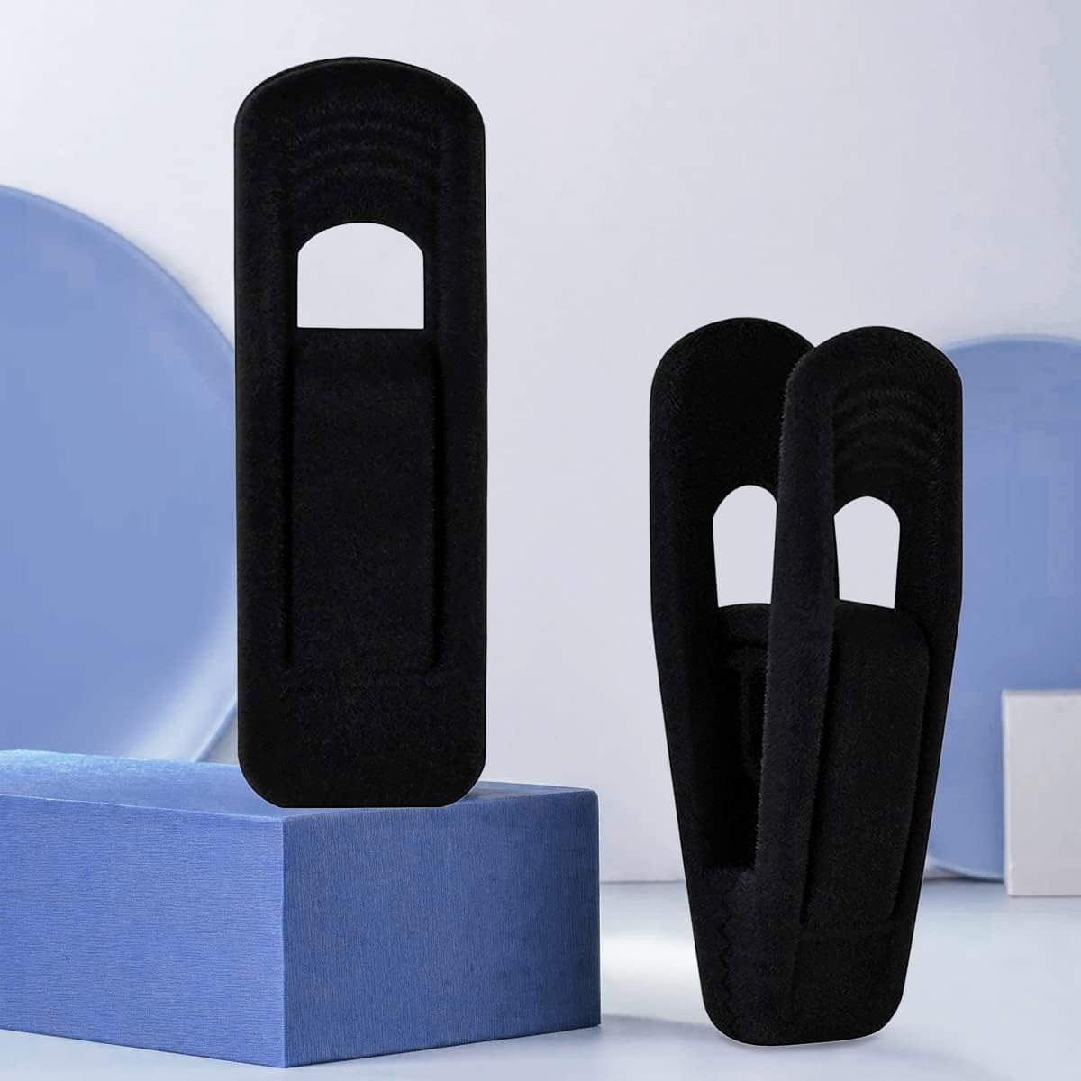 Black Velvet Hanger Clips (60-Pack), Strong Finger Clips for Velvet Hangers, Skirt Hanger Clips Fit for Flocking Hangers - Image 5