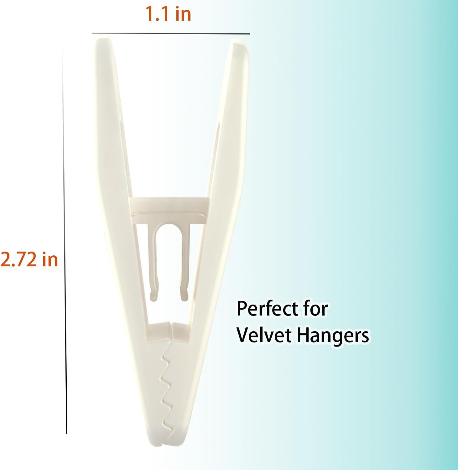 Hanger Clips for Velvet Hangers (Beige, 40 PCS), Non-Slip Plastic Clips Pant Skirt Hanger Clips for Flocking Hangers - Image 7